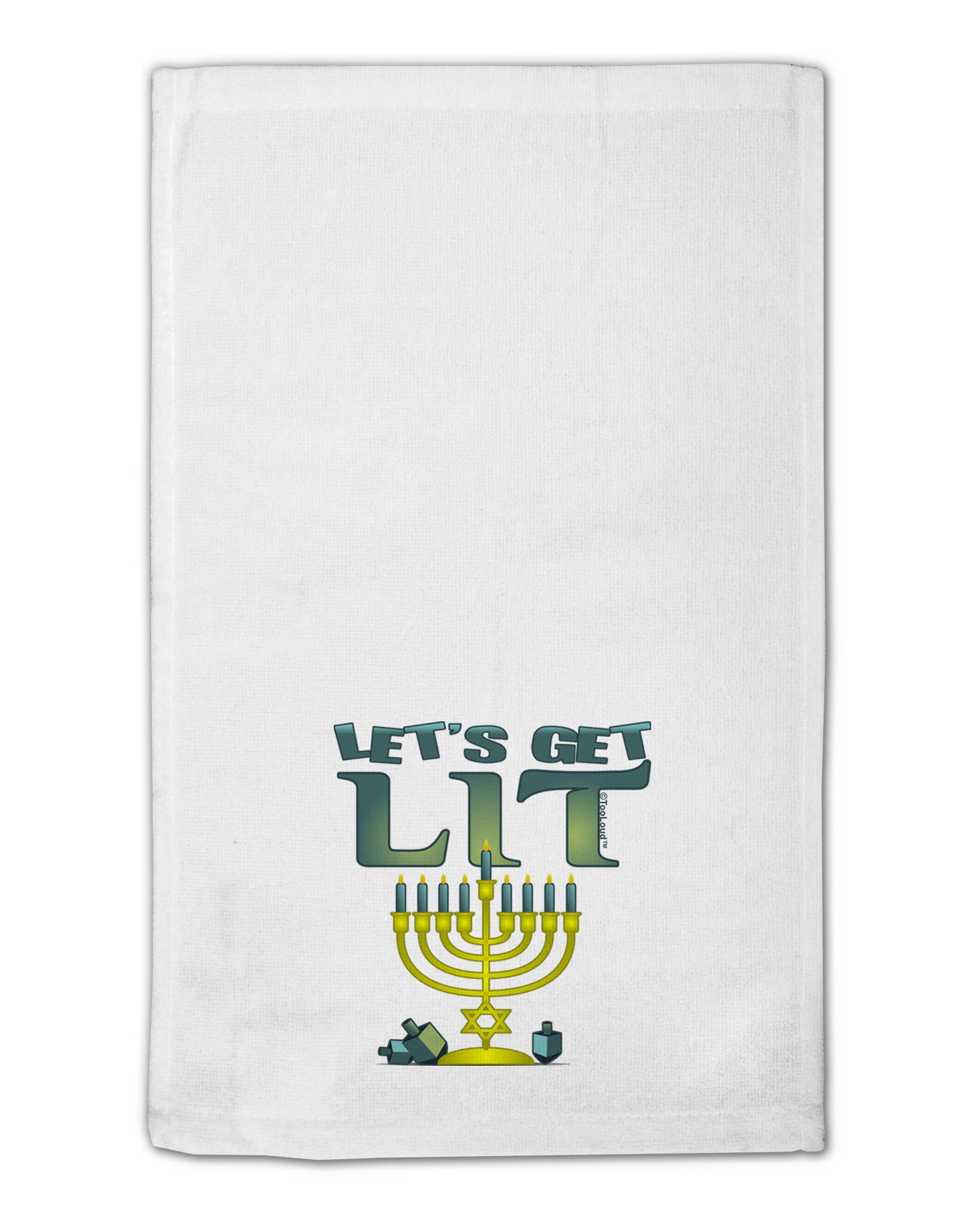 Let's Get Lit Menorah 11"x18" Dish Fingertip Towel-Fingertip Towel-TooLoud-White-Davson Sales