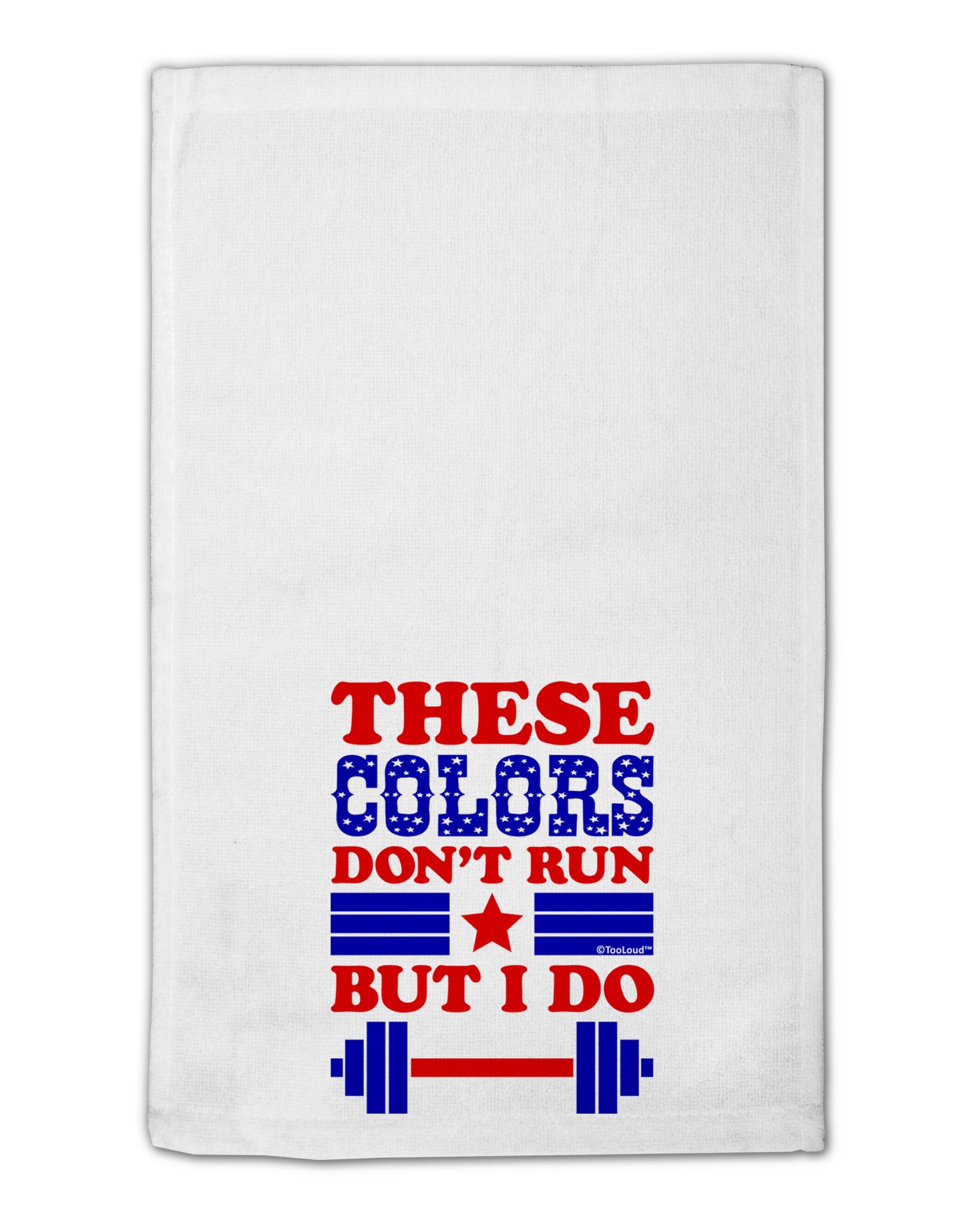 These Colors Don't Run But I Do - Patriotic Workout 11"x18" Dish Fingertip Towel-Fingertip Towel-TooLoud-White-Davson Sales