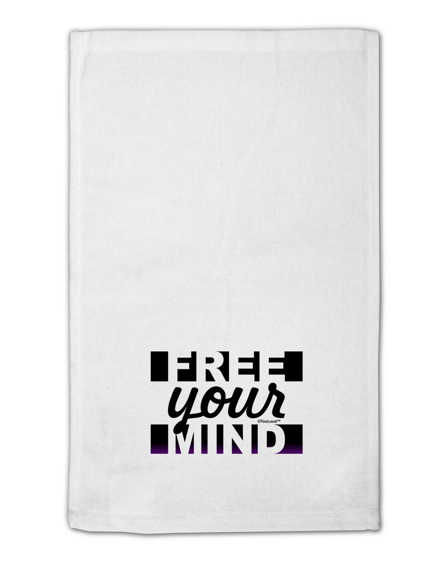 Free Your Mind Text 11"x18" Dish Fingertip Towel-Fingertip Towel-TooLoud-White-Davson Sales