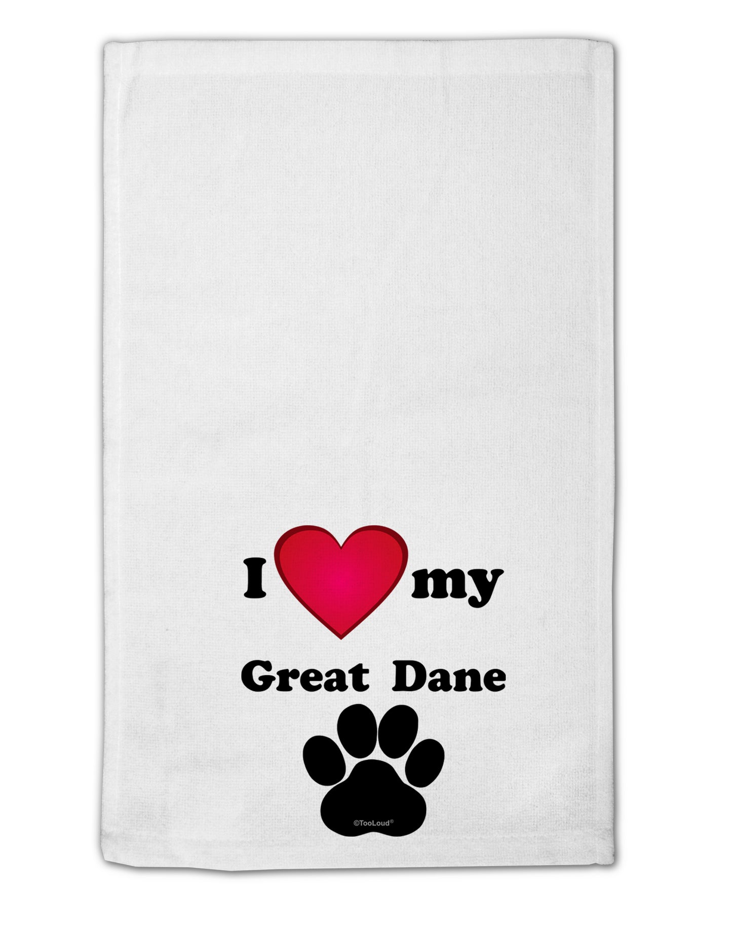 I Heart My Great Dane 11"x18" Dish Fingertip Towel by TooLoud-TooLoud-White-Davson Sales