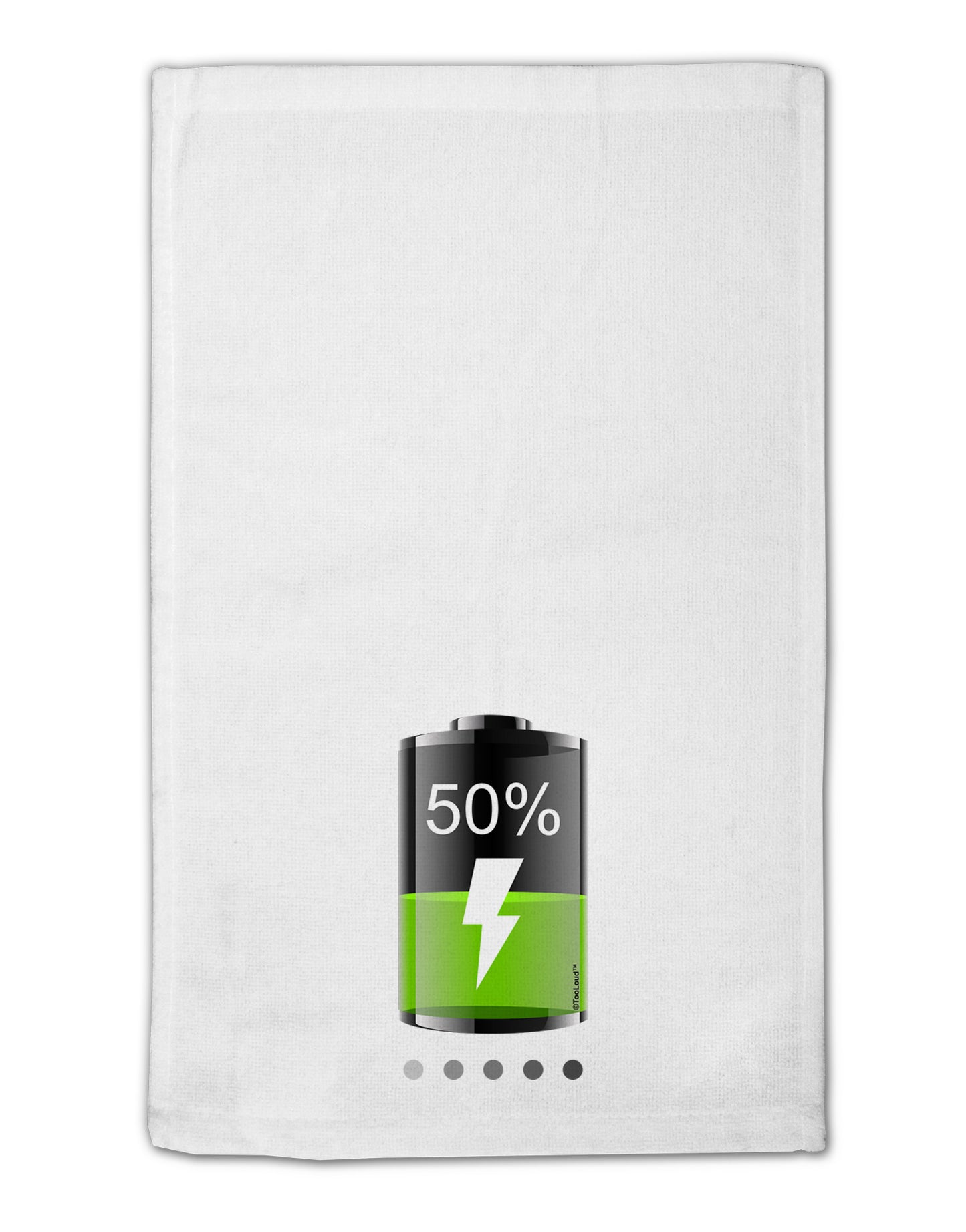 Half Energy 50 Percent 11"x18" Dish Fingertip Towel-Fingertip Towel-TooLoud-White-Davson Sales