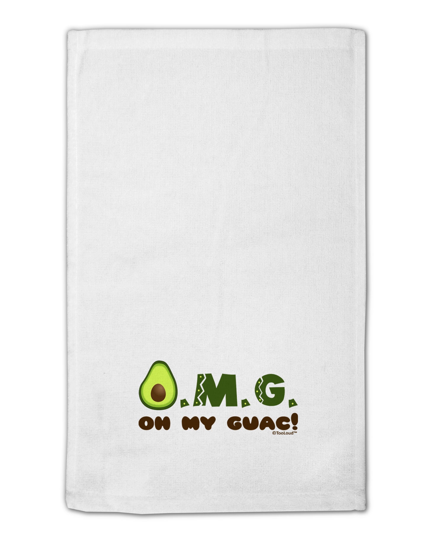 OMG - Oh My Guac - Guacamole Design 11"x18" Dish Fingertip Towel by TooLoud-Fingertip Towel-TooLoud-White-Davson Sales