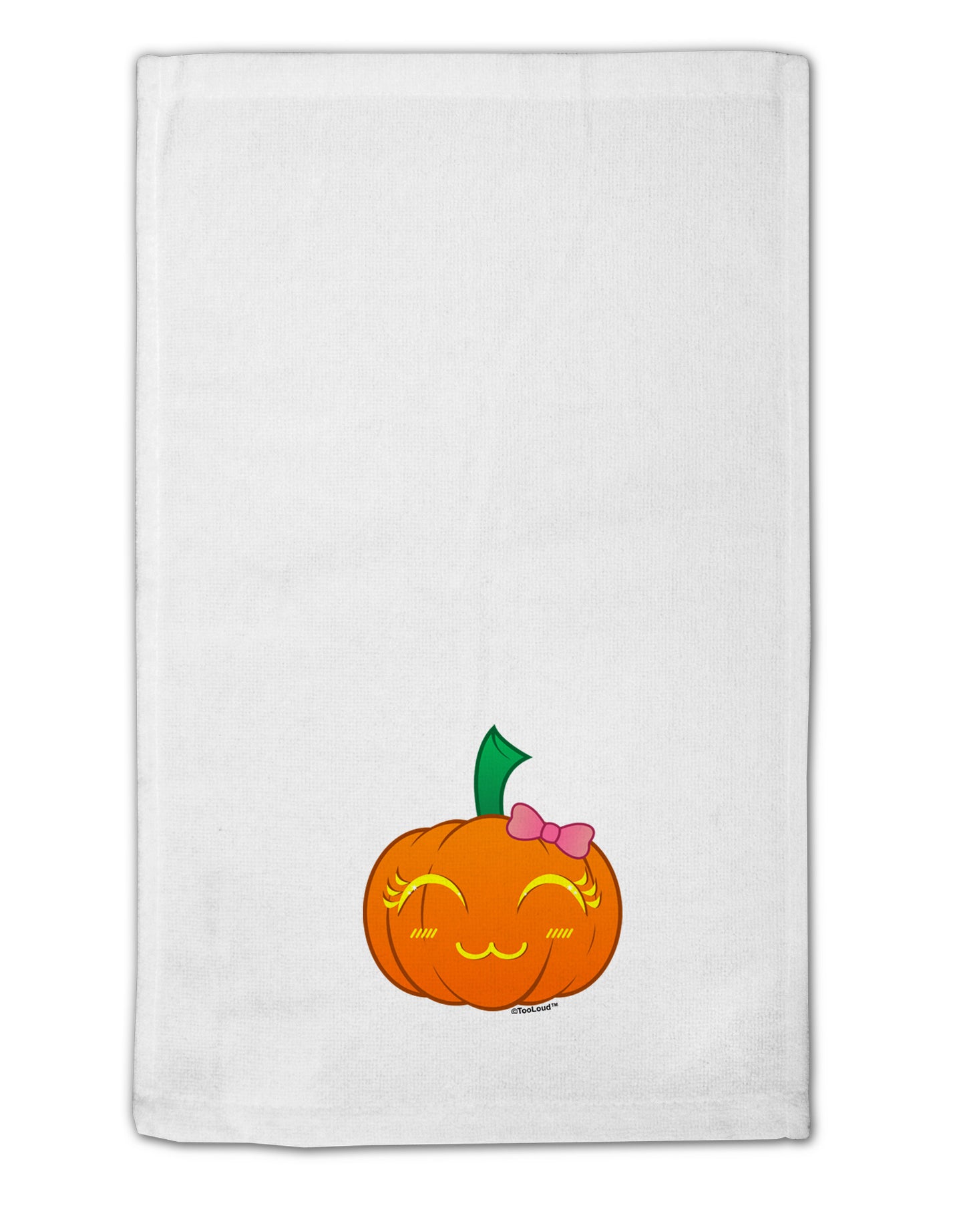 Kyu-T Face Pumpkin 11"x18" Dish Fingertip Towel by TooLoud-Fingertip Towel-TooLoud-White-Davson Sales