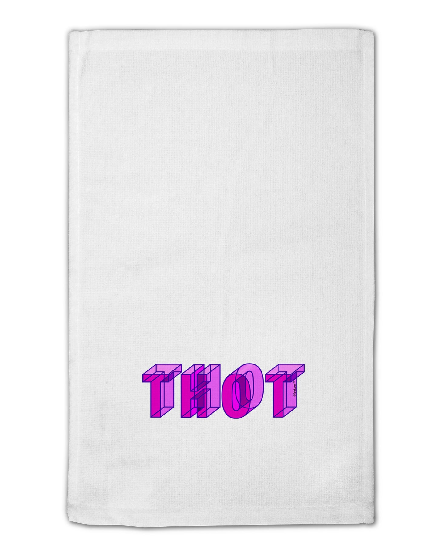THOT Artistic Text 11"x18" Dish Fingertip Towel-Fingertip Towel-TooLoud-White-Davson Sales
