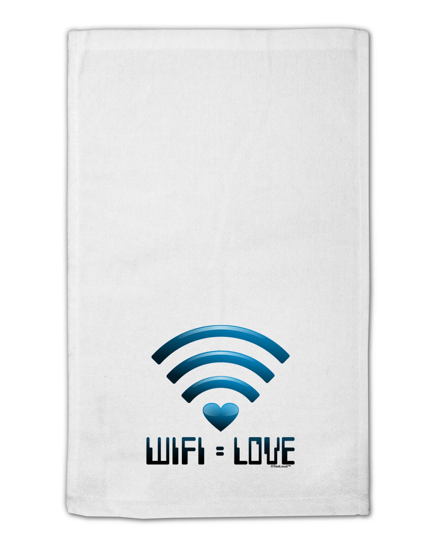 TooLoud Wifi Equals Love 11"x18" Dish Fingertip Towel-Fingertip Towel-TooLoud-White-Davson Sales