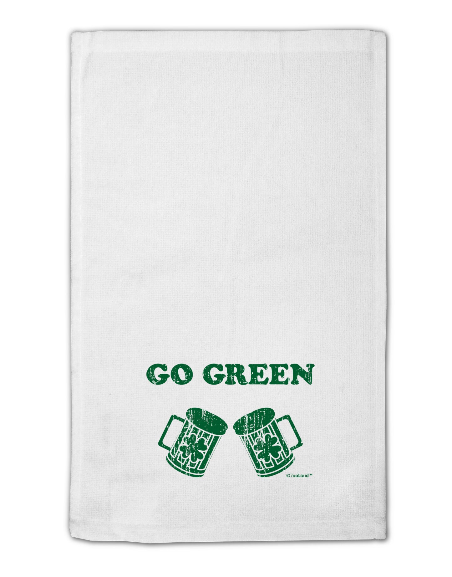 Go Green - St. Patrick's Day Green Beer 11"x18" Dish Fingertip Towel by TooLoud-Fingertip Towel-TooLoud-White-Davson Sales