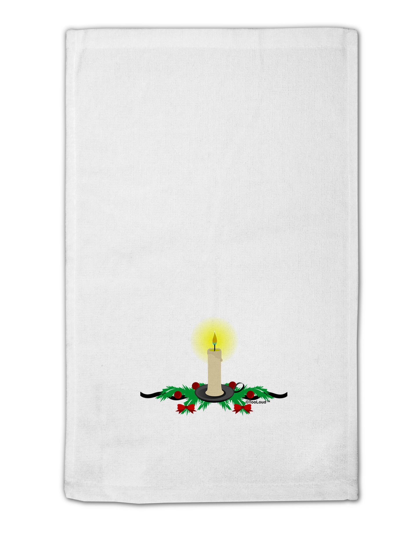 Chirstmas Candle 11"x18" Dish Fingertip Towel-Fingertip Towel-TooLoud-White-Davson Sales