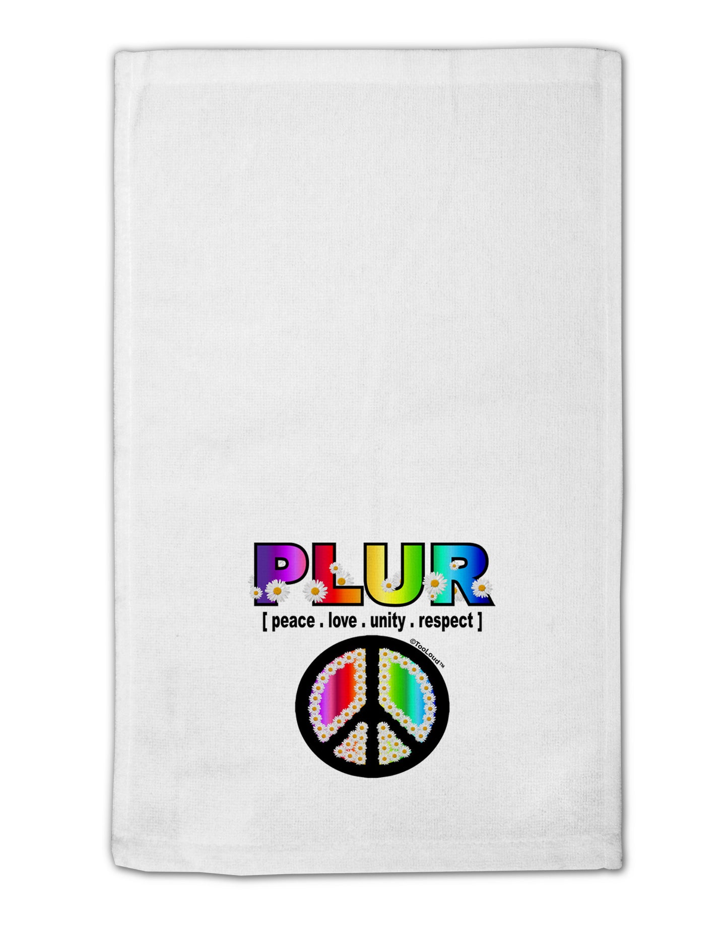 PLUR Rainbow 11"x18" Dish Fingertip Towel-Fingertip Towel-TooLoud-White-Davson Sales