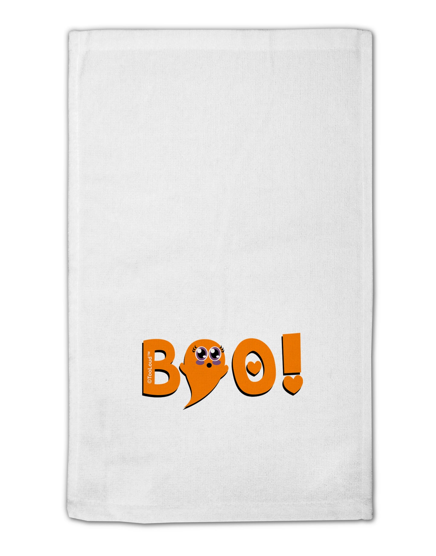 Cute Boo Text Orange 11"x18" Dish Fingertip Towel-Fingertip Towel-TooLoud-White-Davson Sales