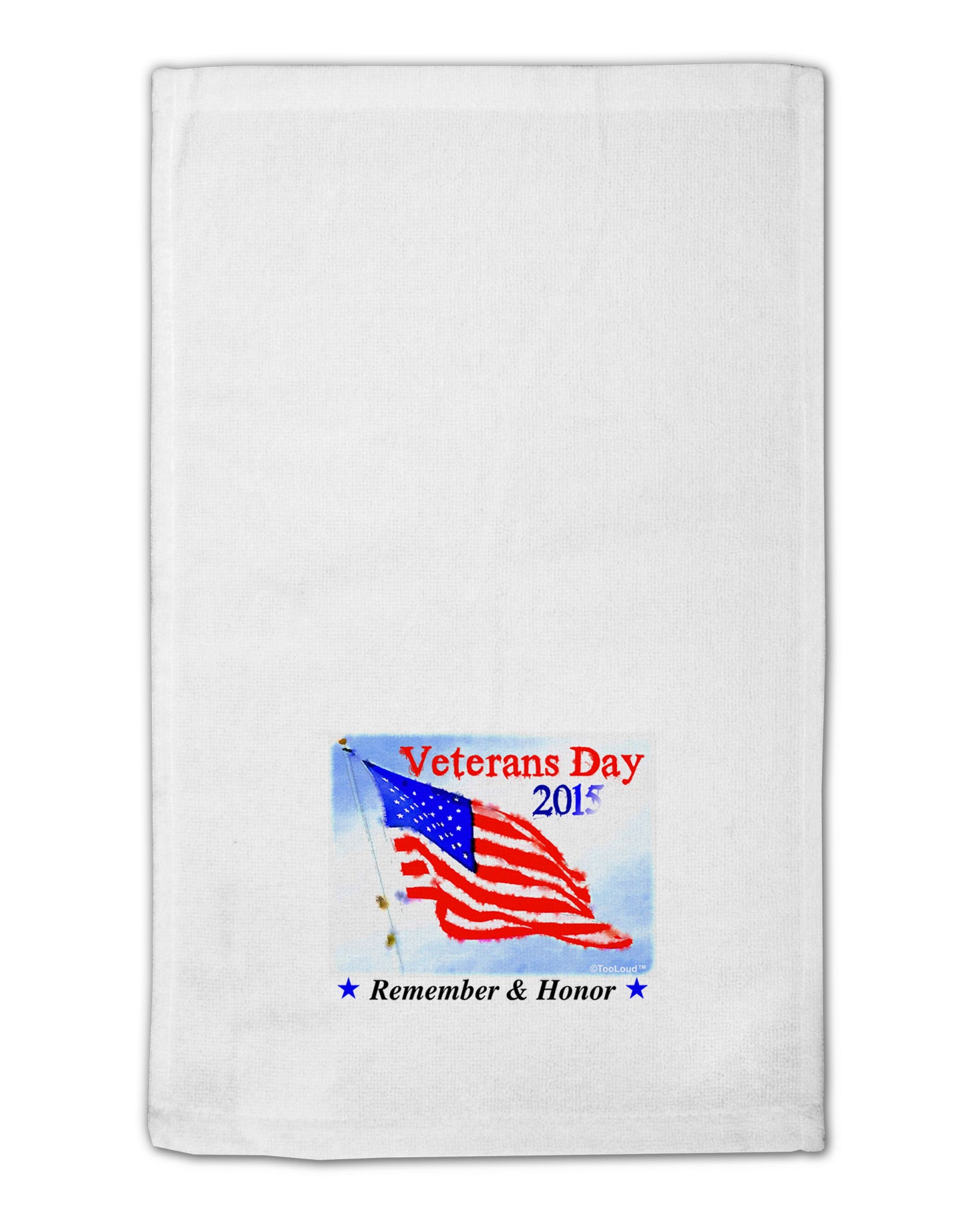 Veterans Day 2015 WaterColor 11"x18" Dish Fingertip Towel-Fingertip Towel-TooLoud-White-Davson Sales