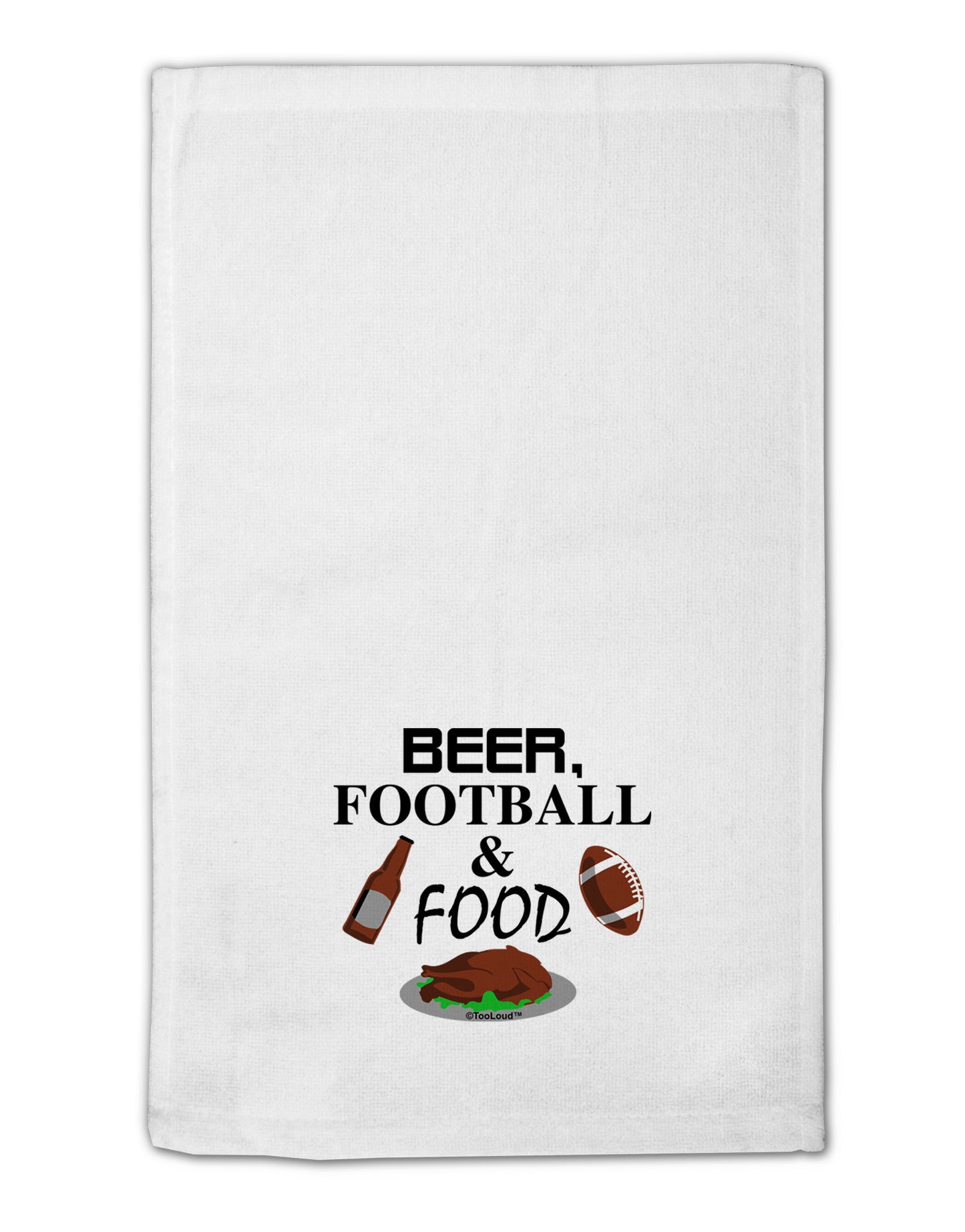 Beer Football Food 11"x18" Dish Fingertip Towel-Fingertip Towel-TooLoud-White-Davson Sales