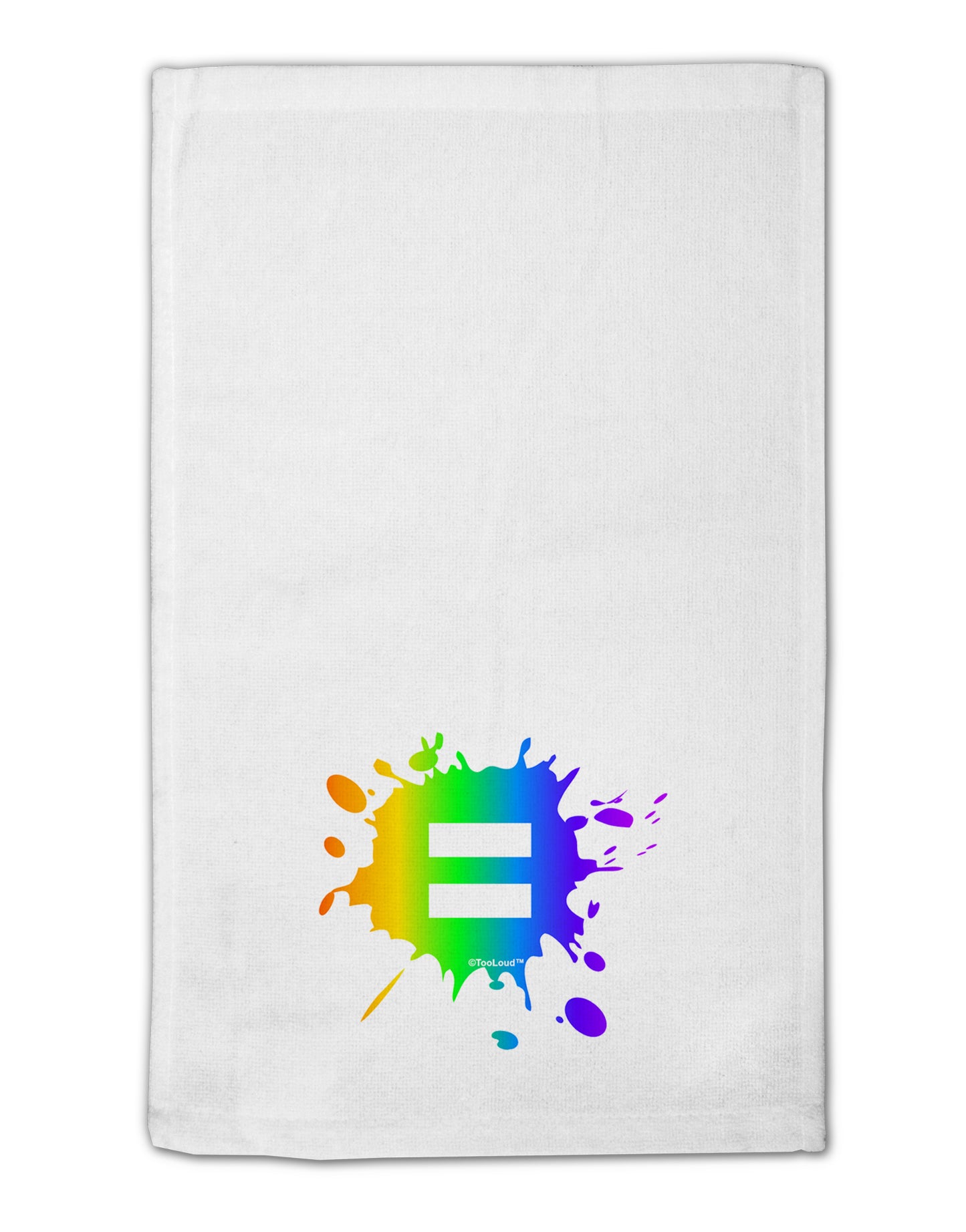 Equal Rainbow Paint Splatter 11"x18" Dish Fingertip Towel by TooLoud-Fingertip Towel-TooLoud-White-Davson Sales