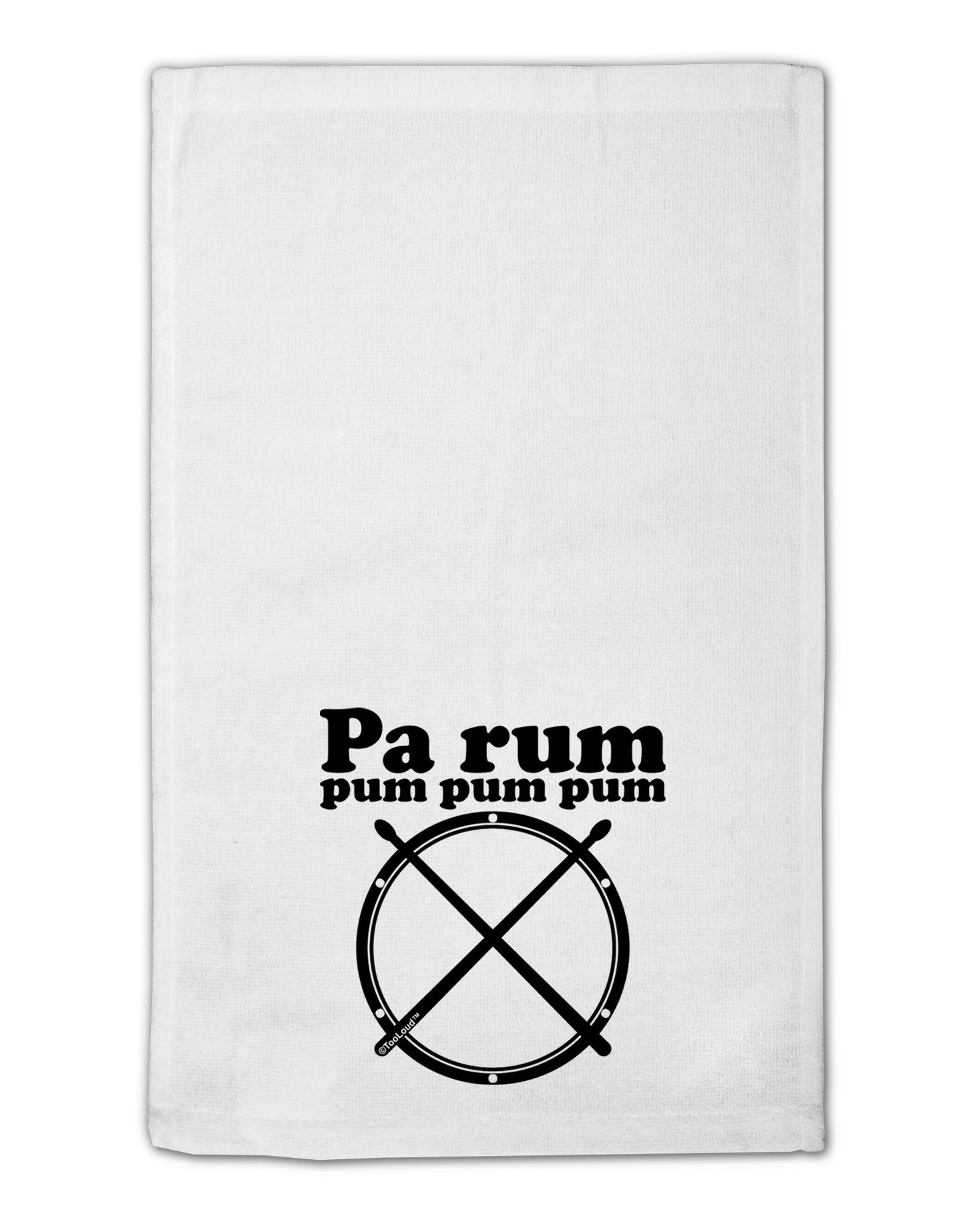 Pa Rum Pum Pum Pum BnW 11"x18" Dish Fingertip Towel-Fingertip Towel-TooLoud-White-Davson Sales