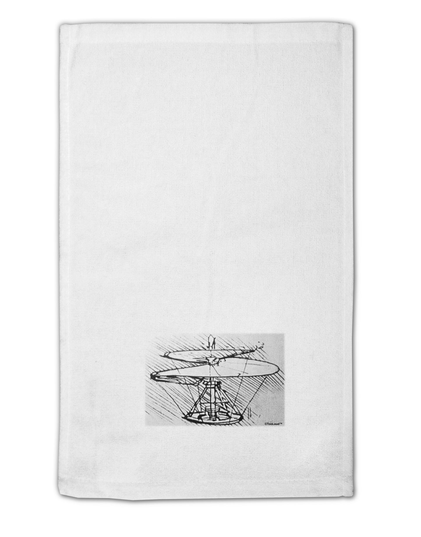 Helicopter Sketch 11"x18" Dish Fingertip Towel-Fingertip Towel-TooLoud-White-Davson Sales