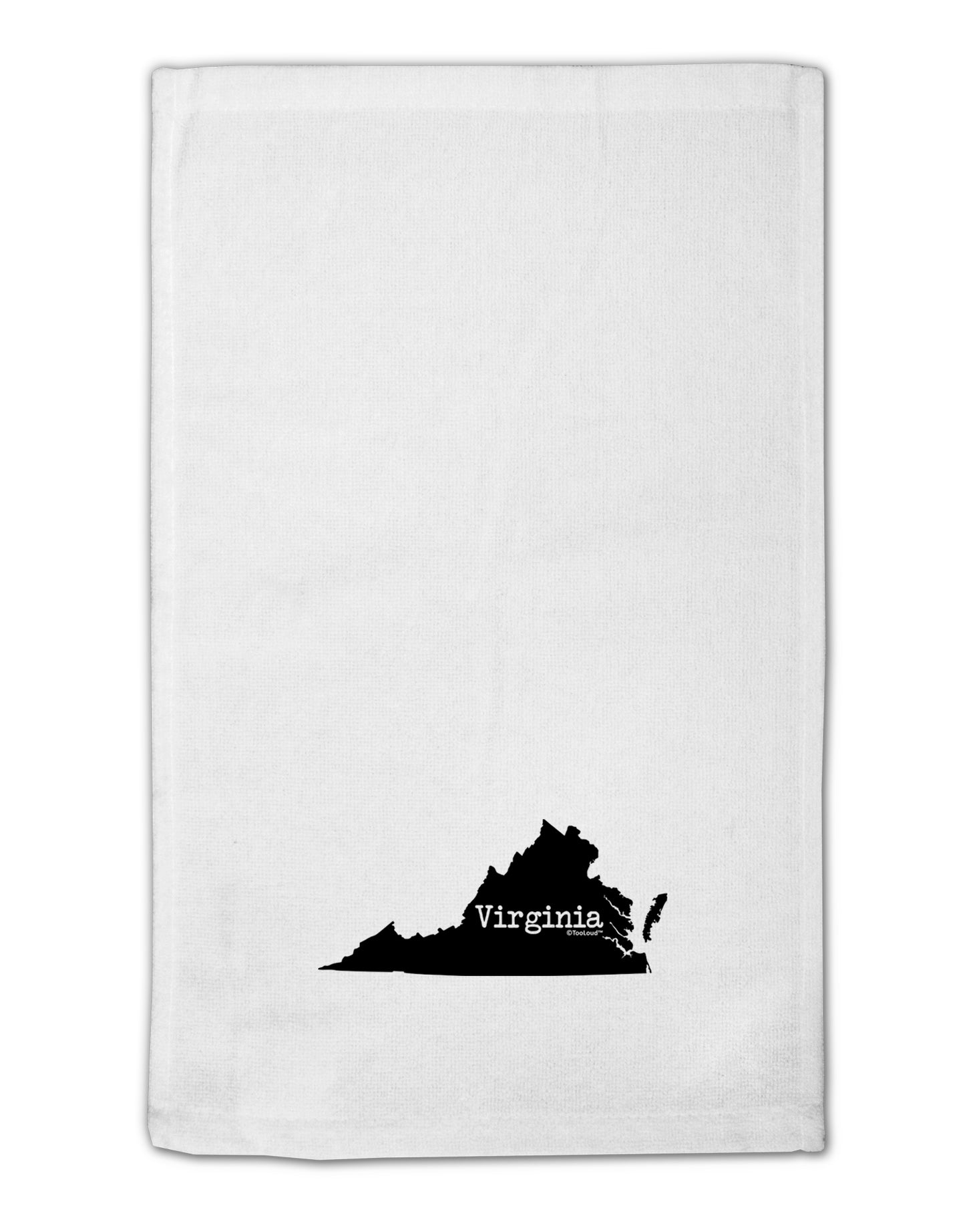 Virginia - United States Shape 11"x18" Dish Fingertip Towel by TooLoud-Fingertip Towel-TooLoud-White-Davson Sales