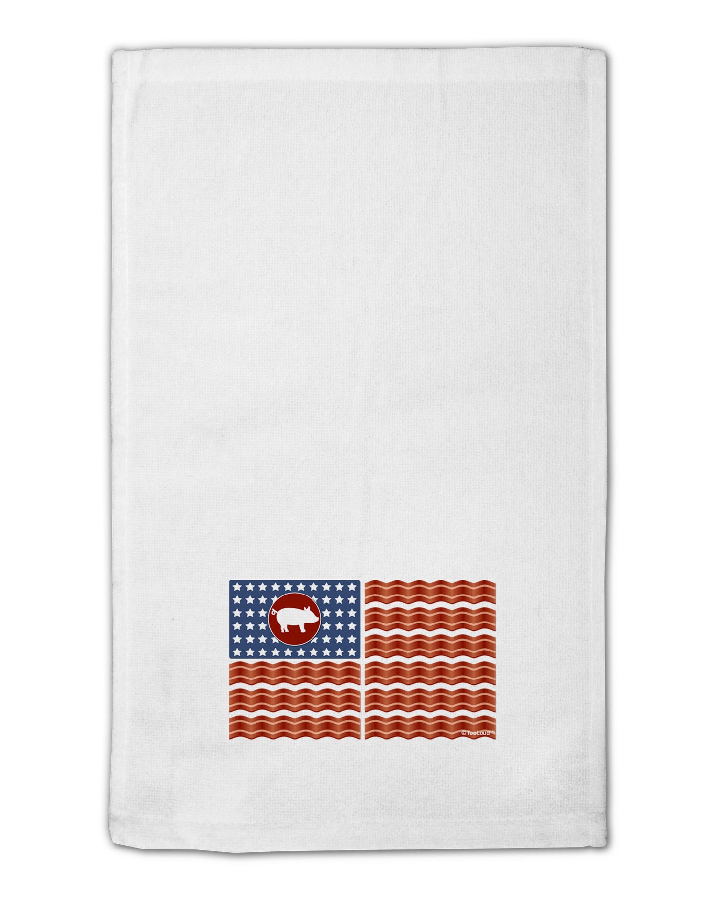 American Bacon Flag 11"x18" Dish Fingertip Towel-Fingertip Towel-TooLoud-White-Davson Sales