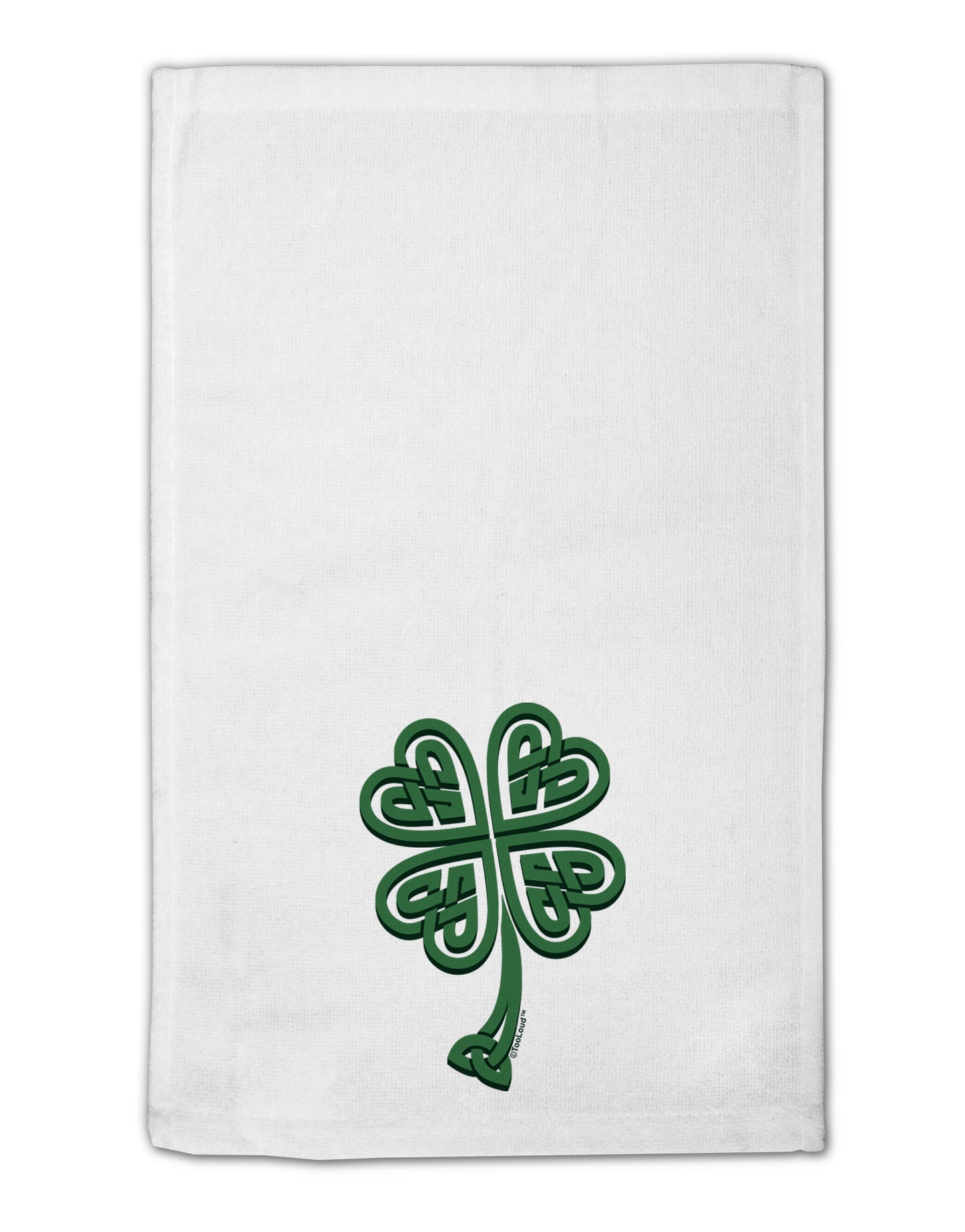 3D Style Celtic Knot 4 Leaf Clover 11"x18" Dish Fingertip Towel-Fingertip Towel-TooLoud-White-Davson Sales