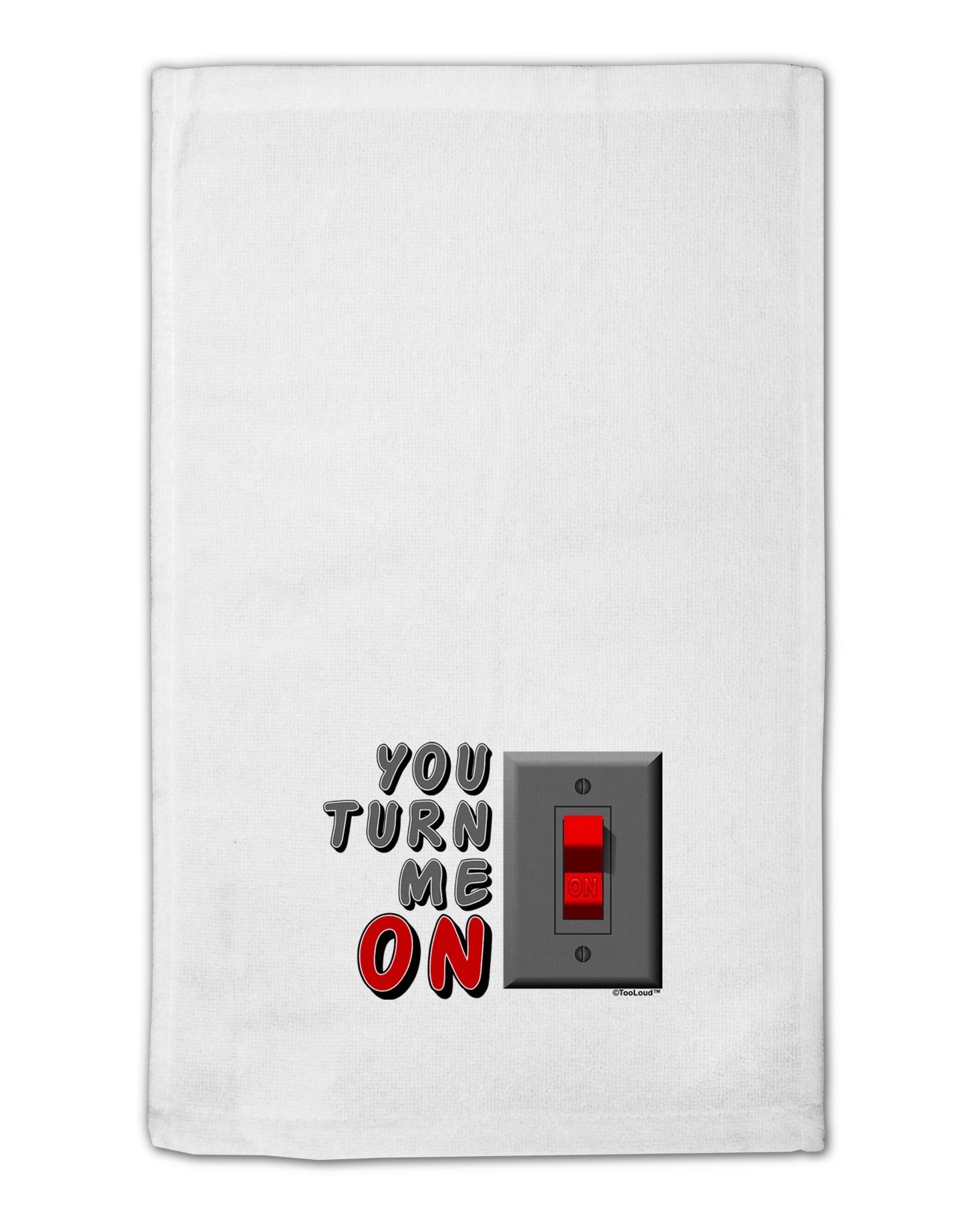 TooLoud You Turn Me On Switch 11"x18" Dish Fingertip Towel-Fingertip Towel-TooLoud-White-Davson Sales