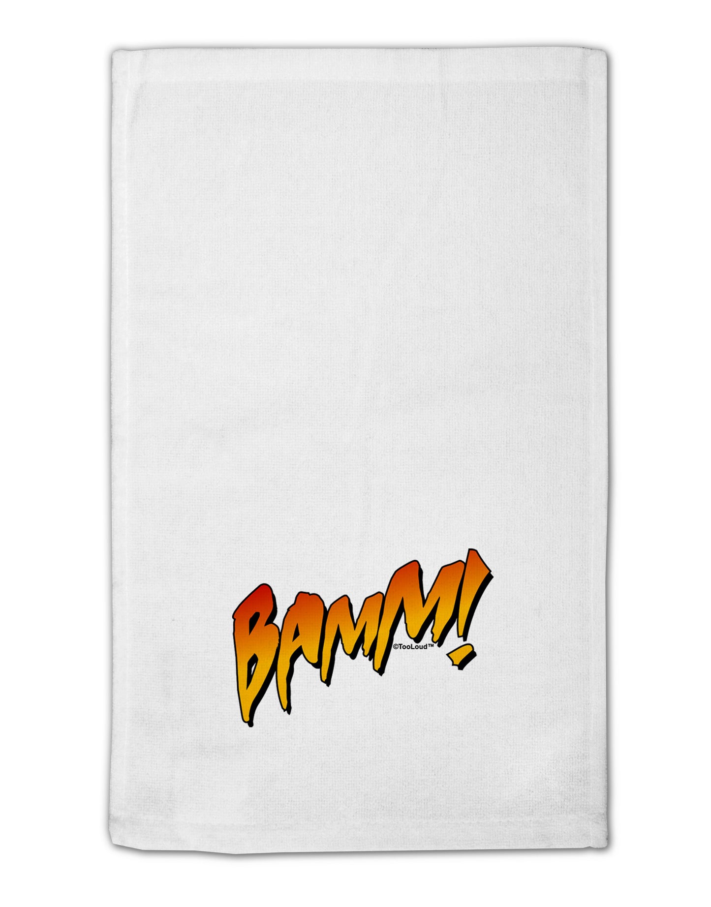 Onomatopoeia BAMM 11"x18" Dish Fingertip Towel-Fingertip Towel-TooLoud-White-Davson Sales