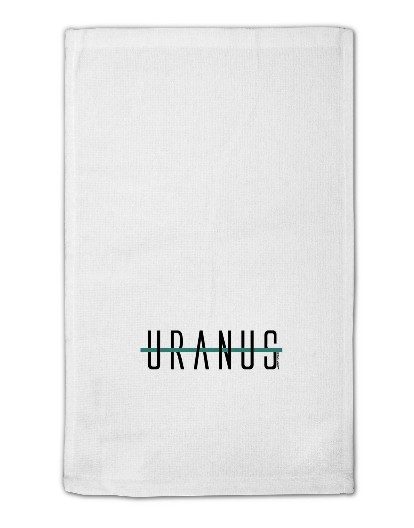 Planet Uranus Text Only 11"x18" Dish Fingertip Towel by TooLoud-Fingertip Towel-TooLoud-White-Davson Sales
