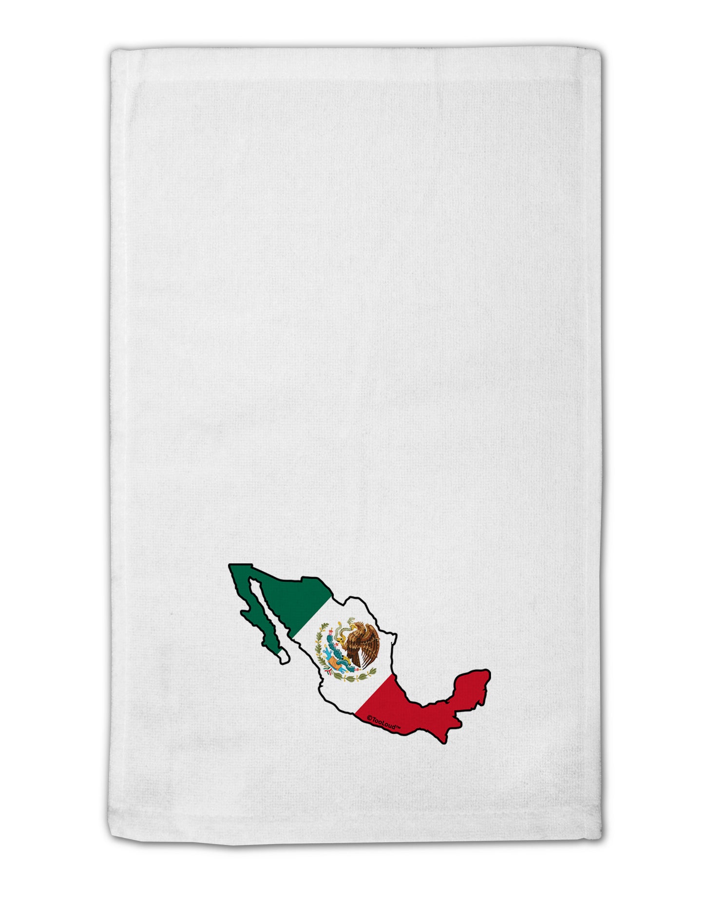 Mexico Outline - Mexican Flag 11"x18" Dish Fingertip Towel by TooLoud-Fingertip Towel-TooLoud-White-Davson Sales