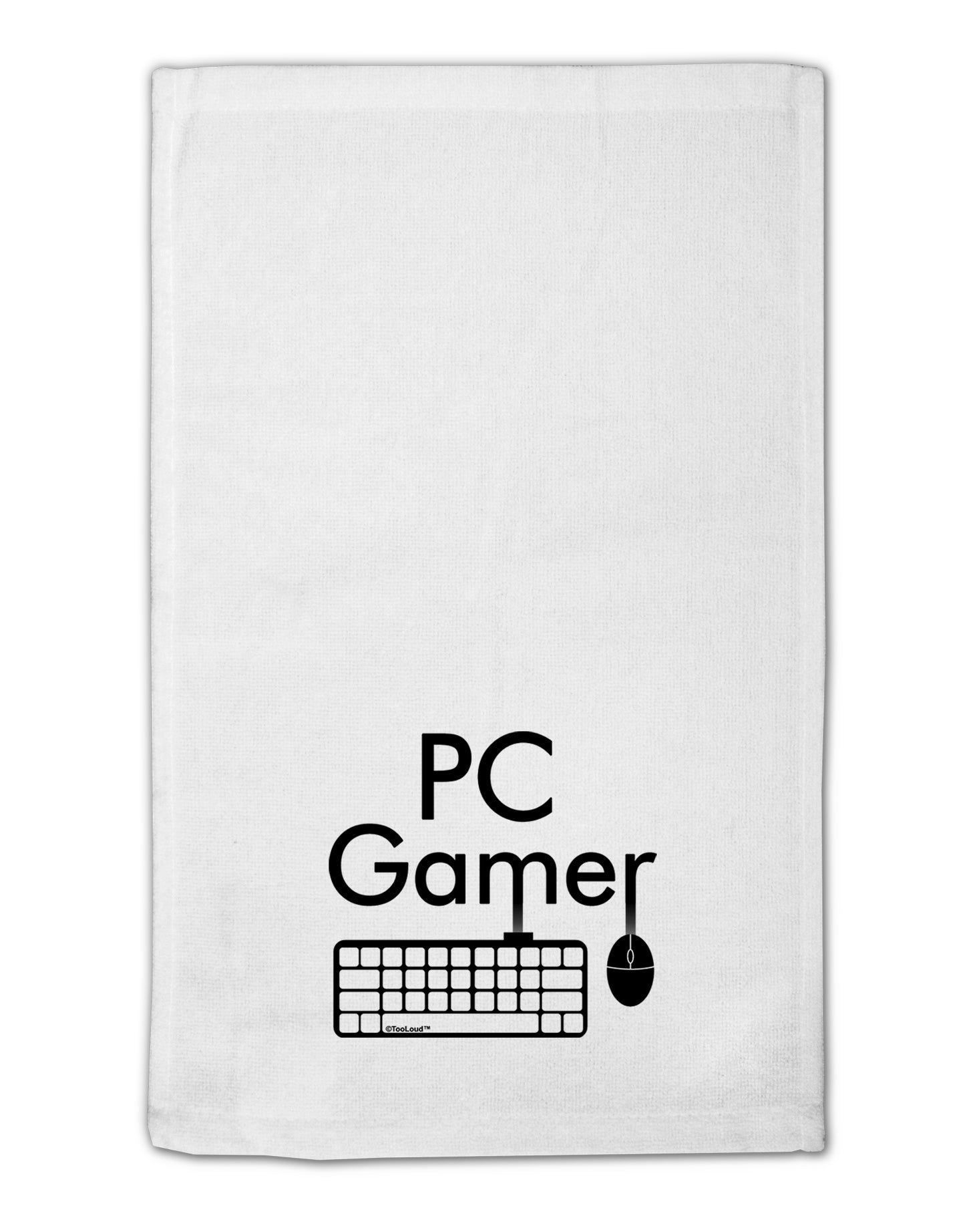 PC Gamer BnW 11"x18" Dish Fingertip Towel by TooLoud-Fingertip Towel-TooLoud-White-Davson Sales