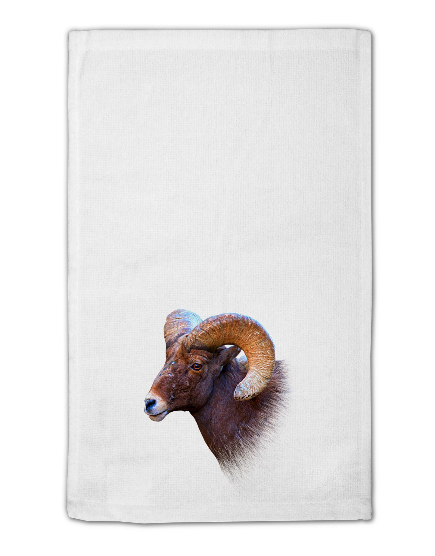Majestic Bighorn Ram 11"x18" Dish Fingertip Towel-Fingertip Towel-TooLoud-White-Davson Sales