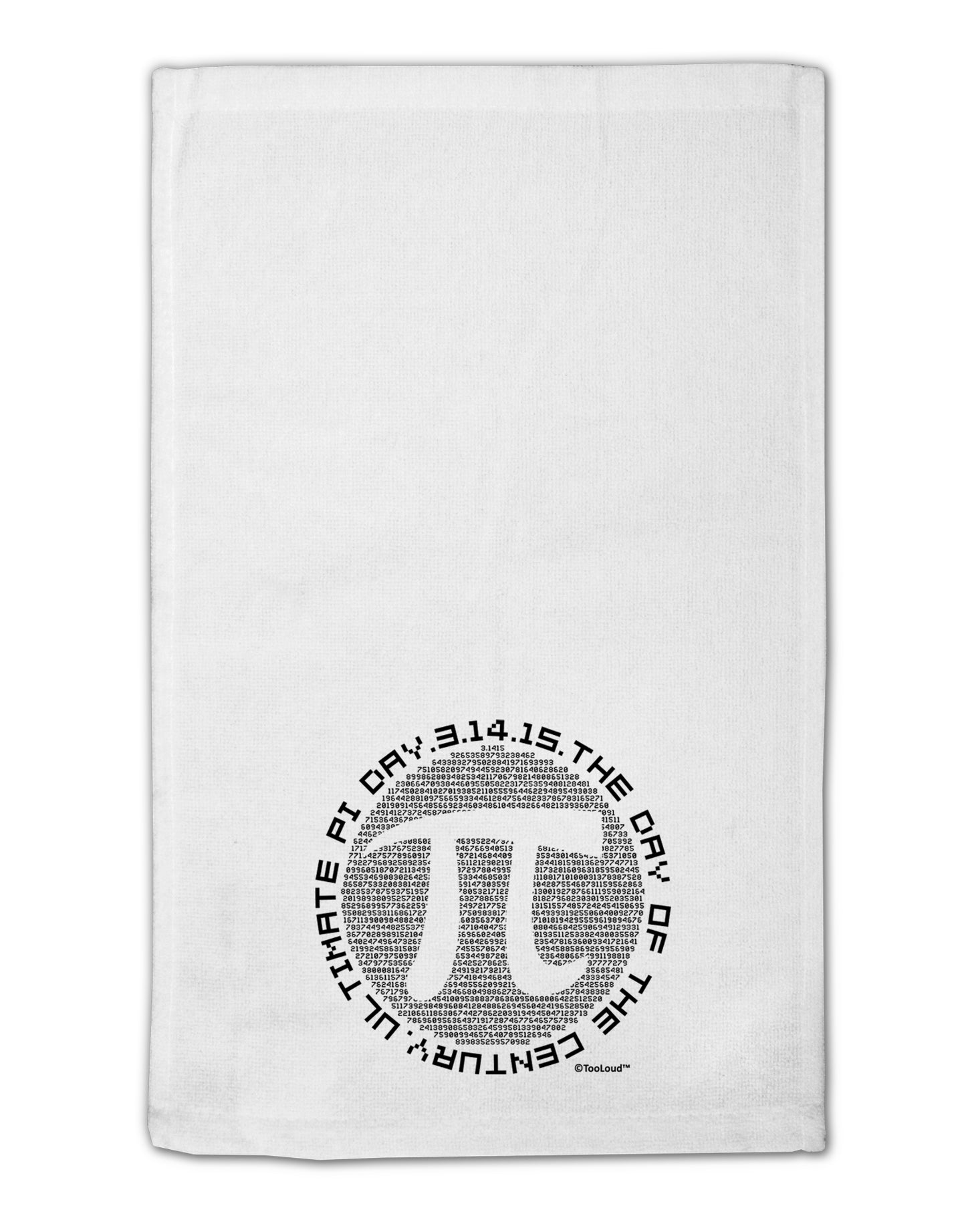 Ultimate Pi Day - Retro Computer Style Pi Circle 11"x18" Dish Fingertip Towel by TooLoud-Fingertip Towel-TooLoud-White-Davson Sales
