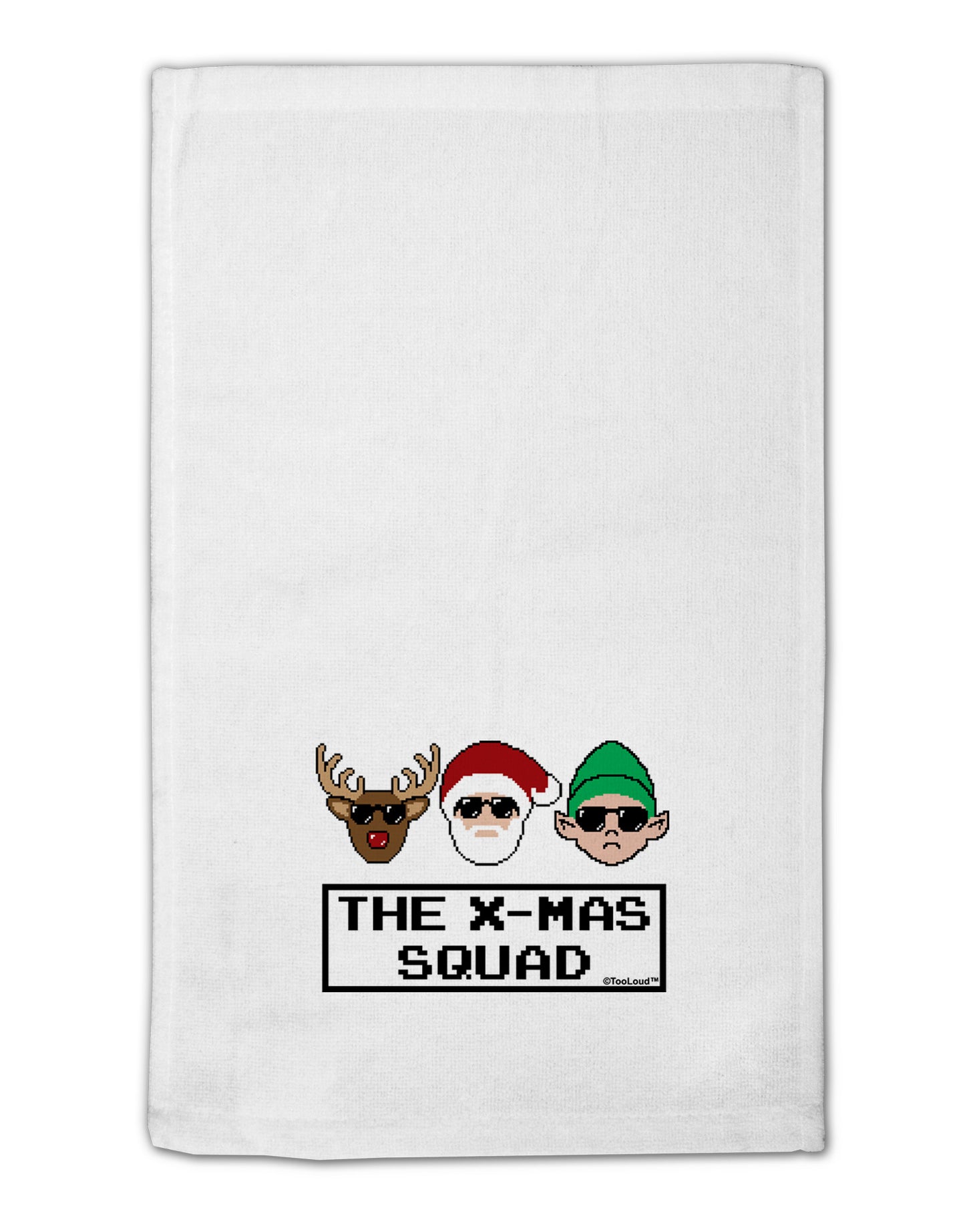 The X-mas Squad Text 11"x18" Dish Fingertip Towel-Fingertip Towel-TooLoud-White-Davson Sales