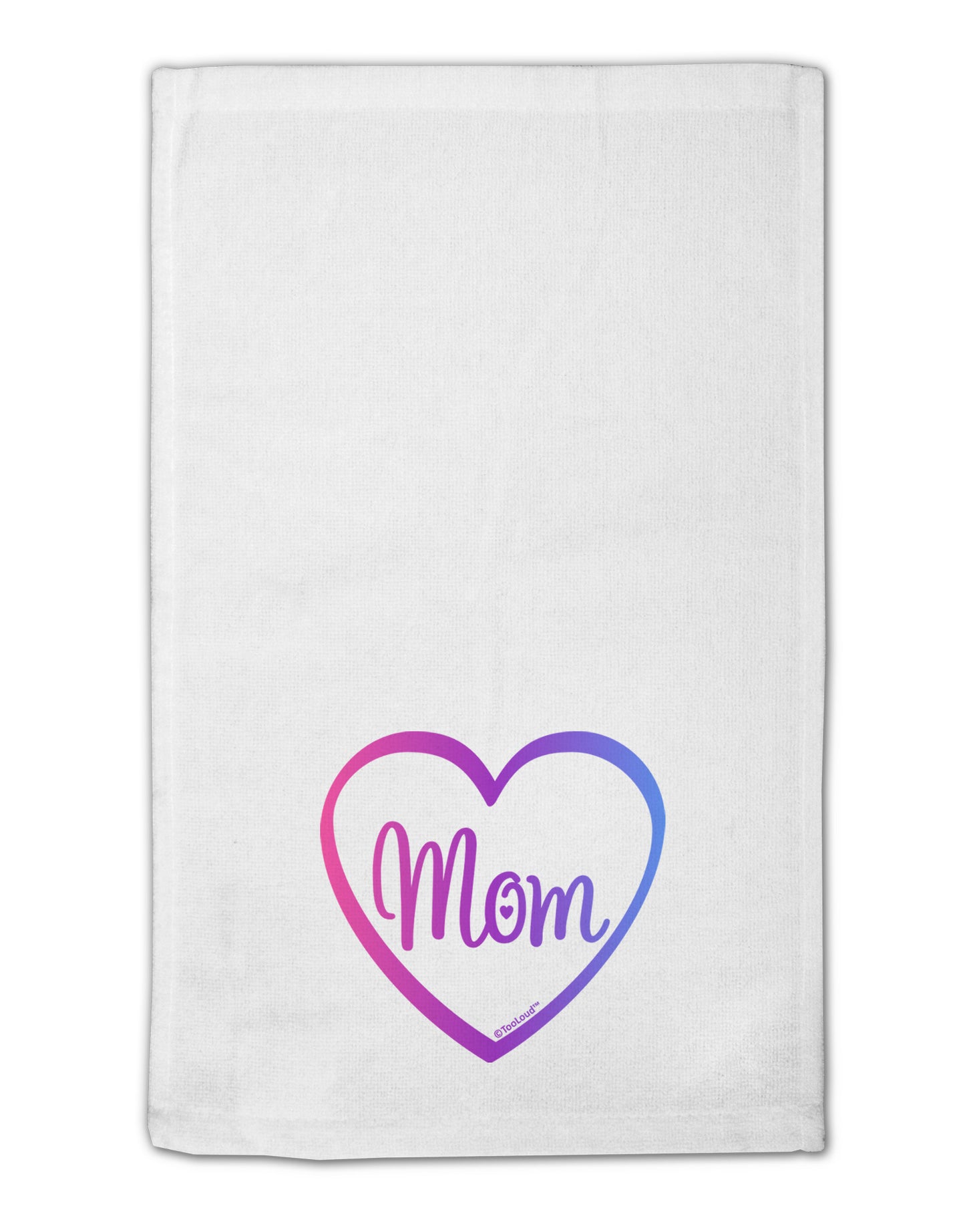 Mom Heart Design - Gradient Colors 11"x18" Dish Fingertip Towel by TooLoud-Fingertip Towel-TooLoud-White-Davson Sales