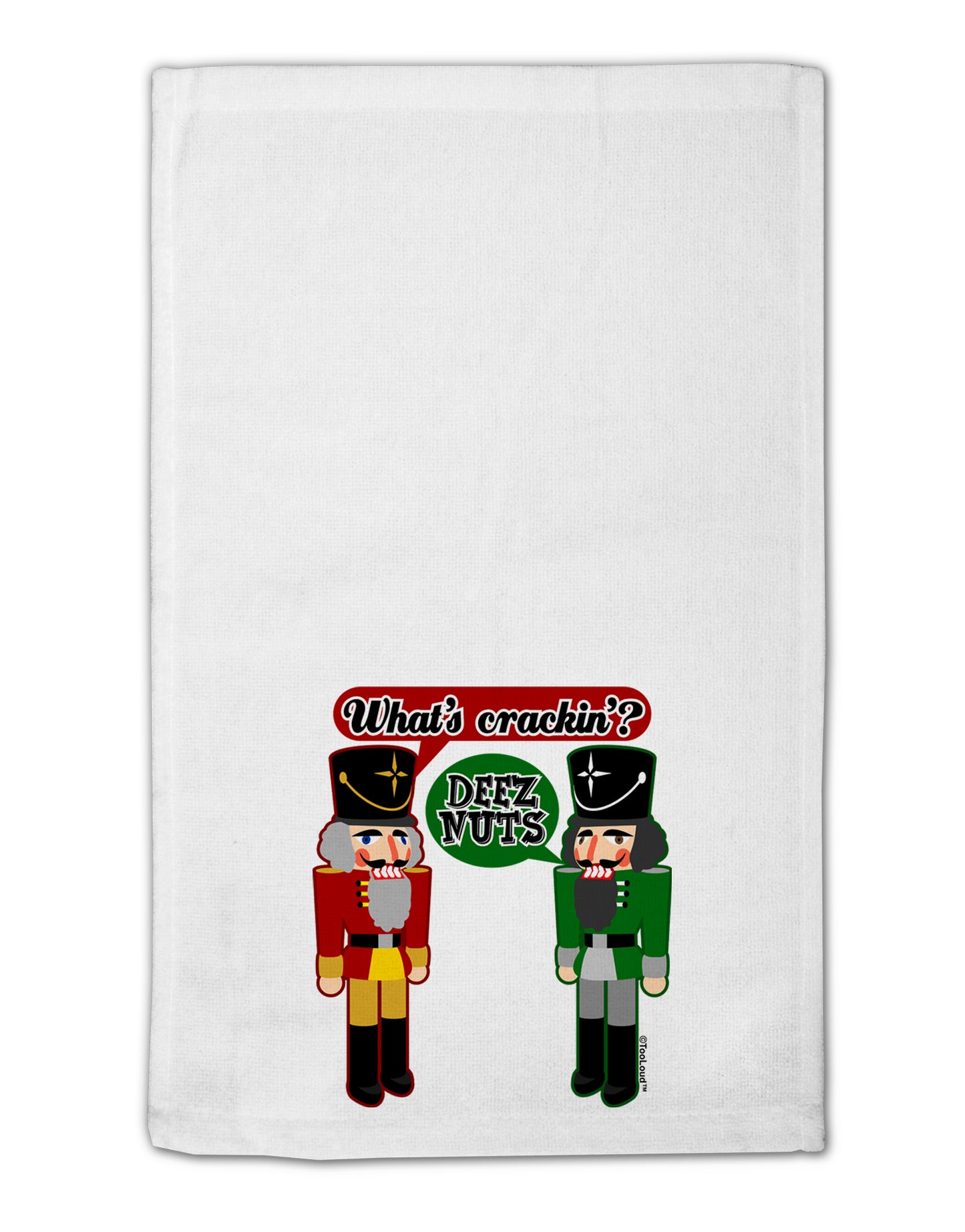 Whats Crackin - Deez Nuts 11"x18" Dish Fingertip Towel by TooLoud-TooLoud-White-Davson Sales