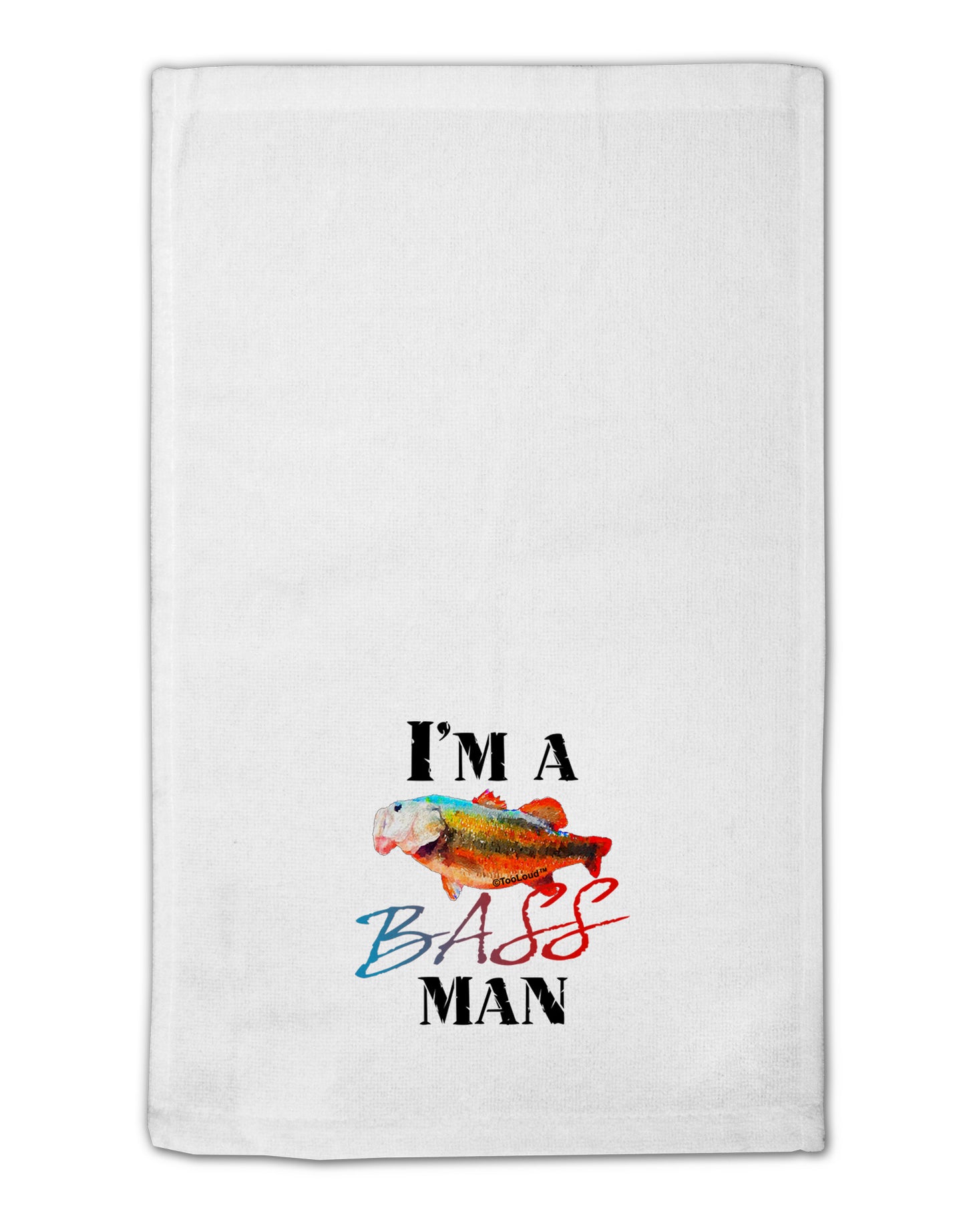 I'm A Bass Man Watercolor 11"x18" Dish Fingertip Towel-Fingertip Towel-TooLoud-White-Davson Sales