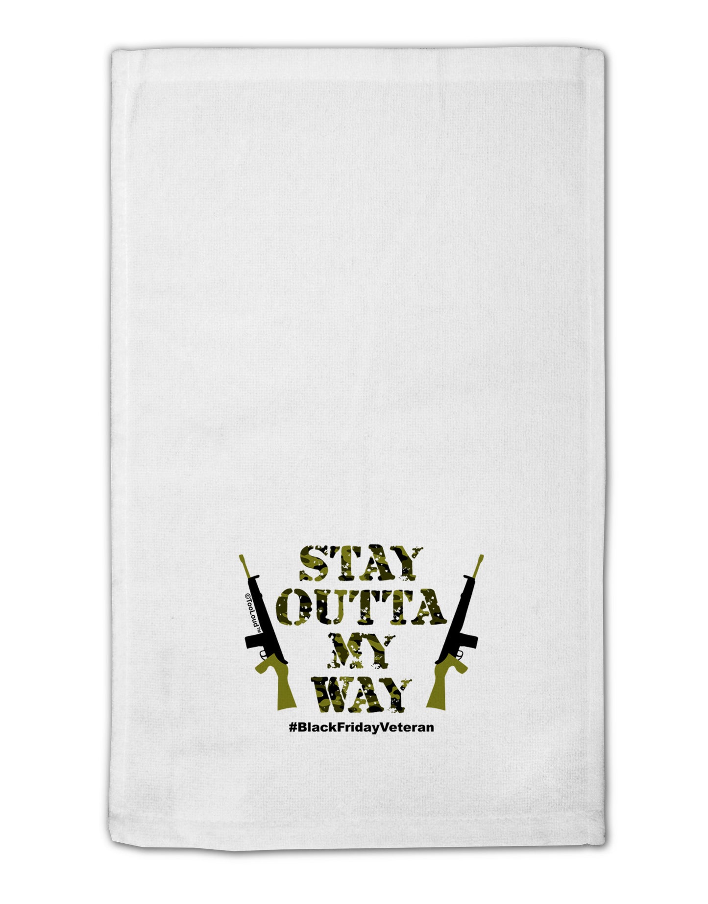 Black Friday Vet - Outta My Way 11"x18" Dish Fingertip Towel-Fingertip Towel-TooLoud-White-Davson Sales
