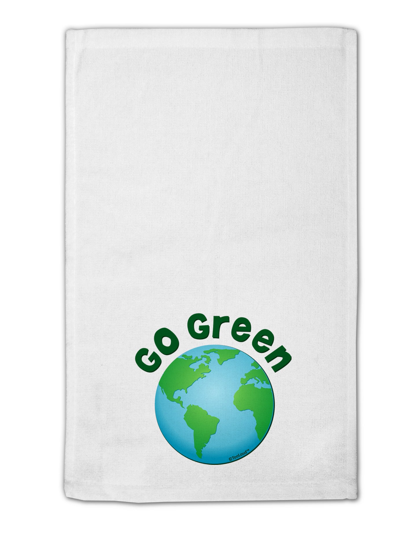 Go Green - Planet Earth 11"x18" Dish Fingertip Towel-Fingertip Towel-TooLoud-White-Davson Sales