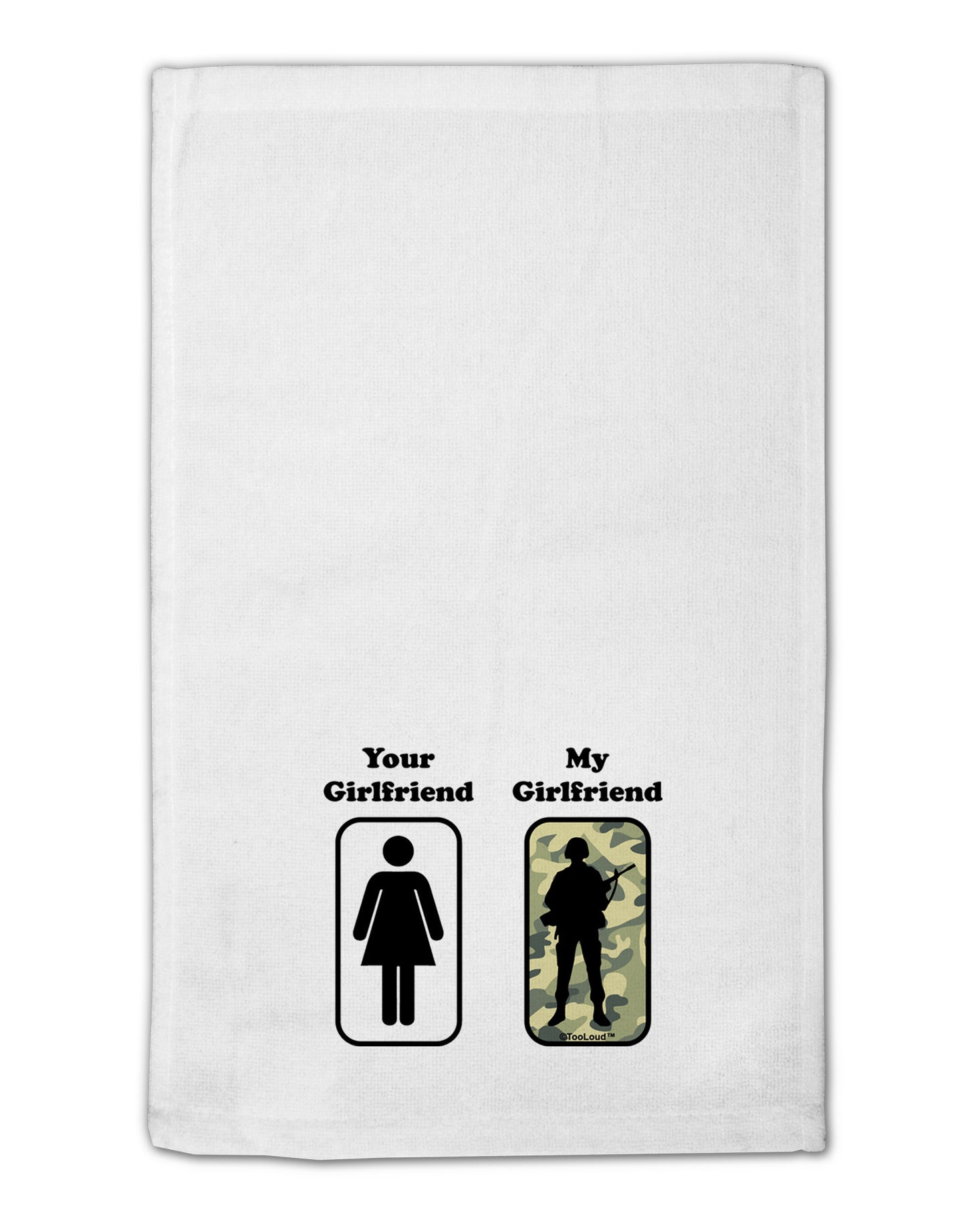 Your Girlfriend My Girlfriend Military 11"x18" Dish Fingertip Towel by TooLoud-Fingertip Towel-TooLoud-White-Davson Sales