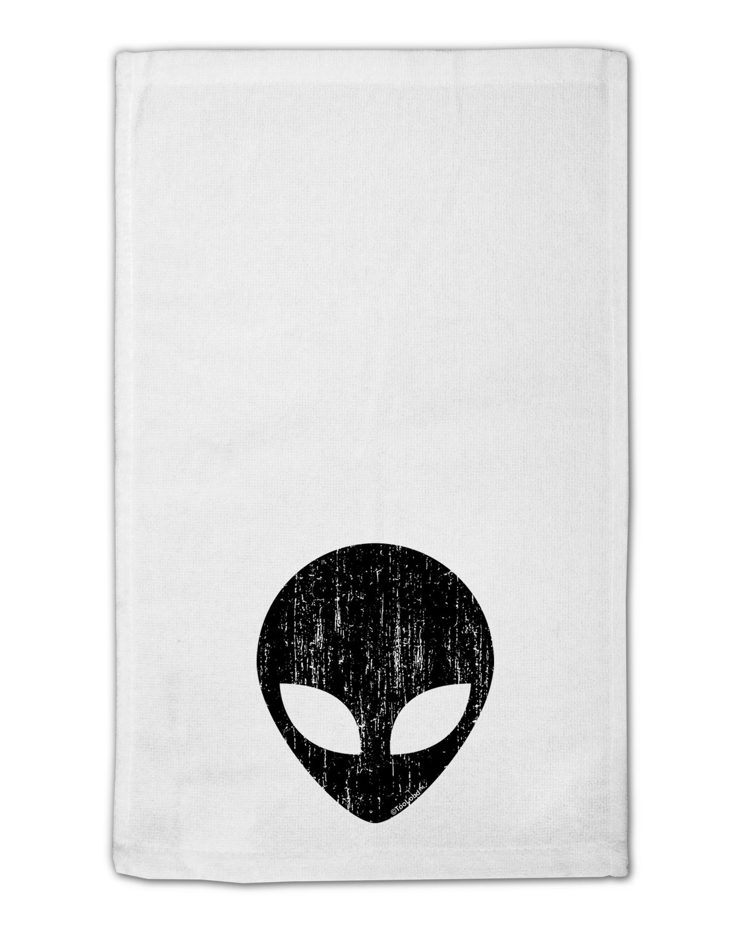 Extraterrestrial Face - Alien Distressed 11"x18" Dish Fingertip Towel by TooLoud-Fingertip Towel-TooLoud-White-Davson Sales