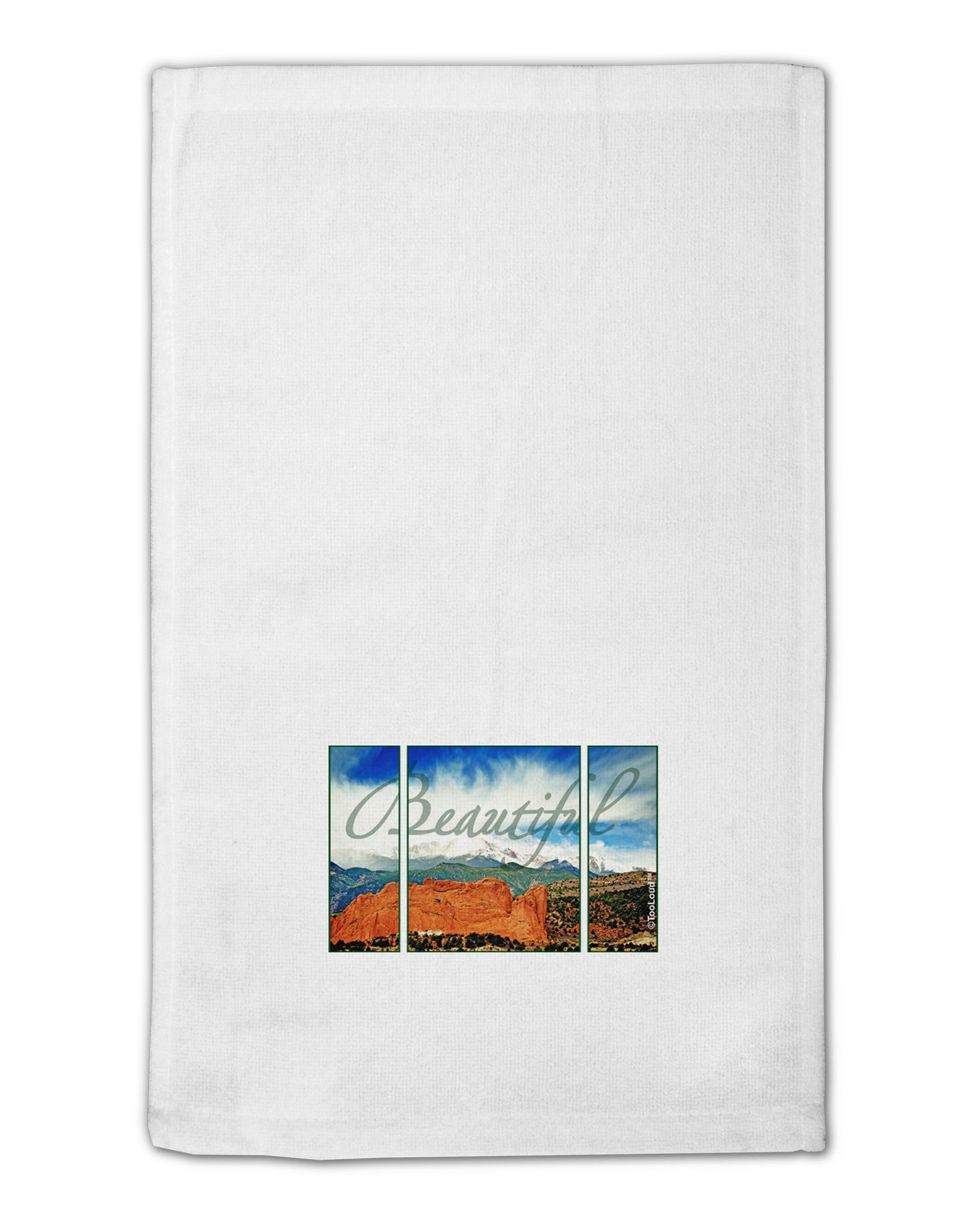 CO Beautiful View Text 11"x18" Dish Fingertip Towel-Fingertip Towel-TooLoud-White-Davson Sales