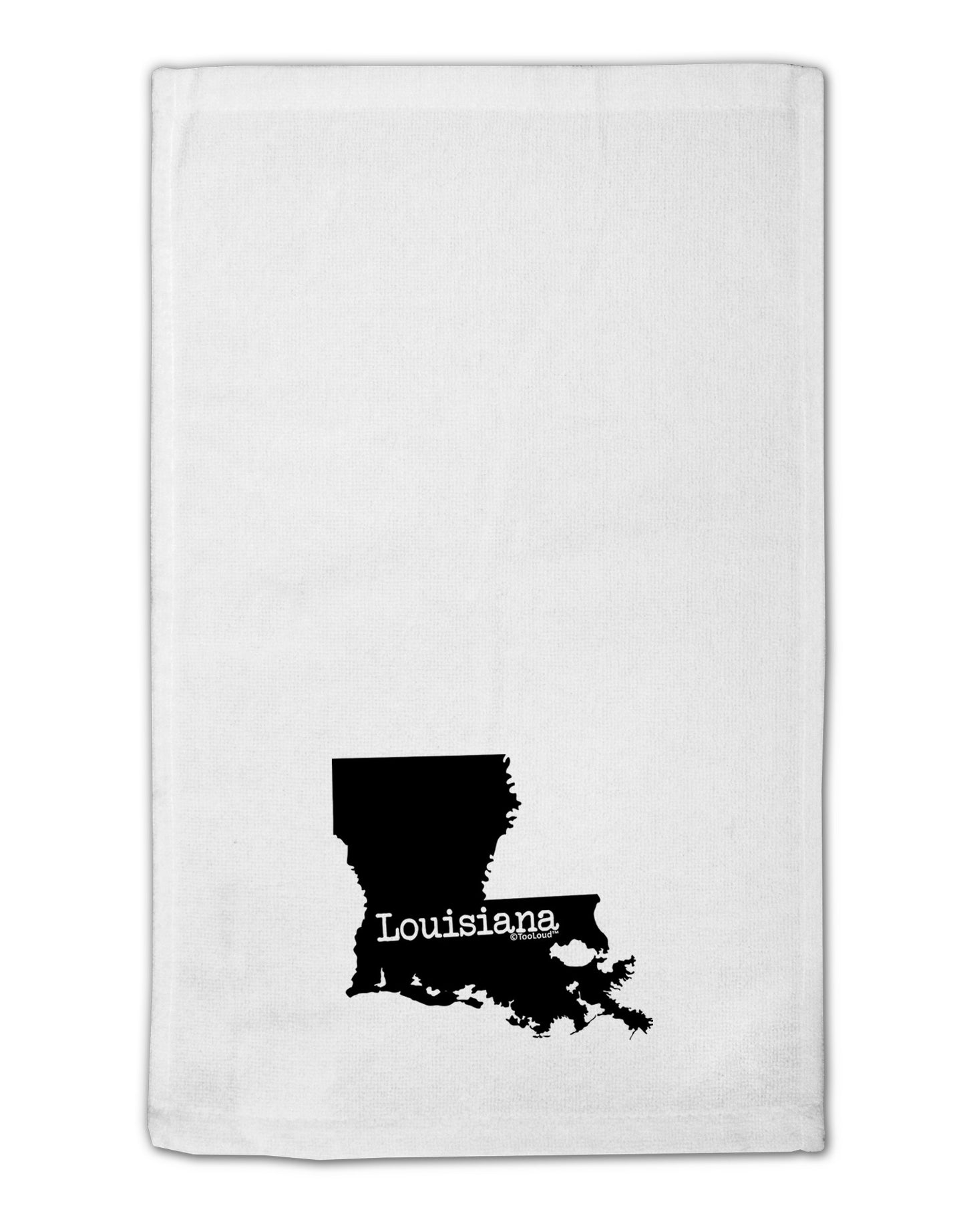 Louisiana - United States Shape 11"x18" Dish Fingertip Towel-Fingertip Towel-TooLoud-White-Davson Sales