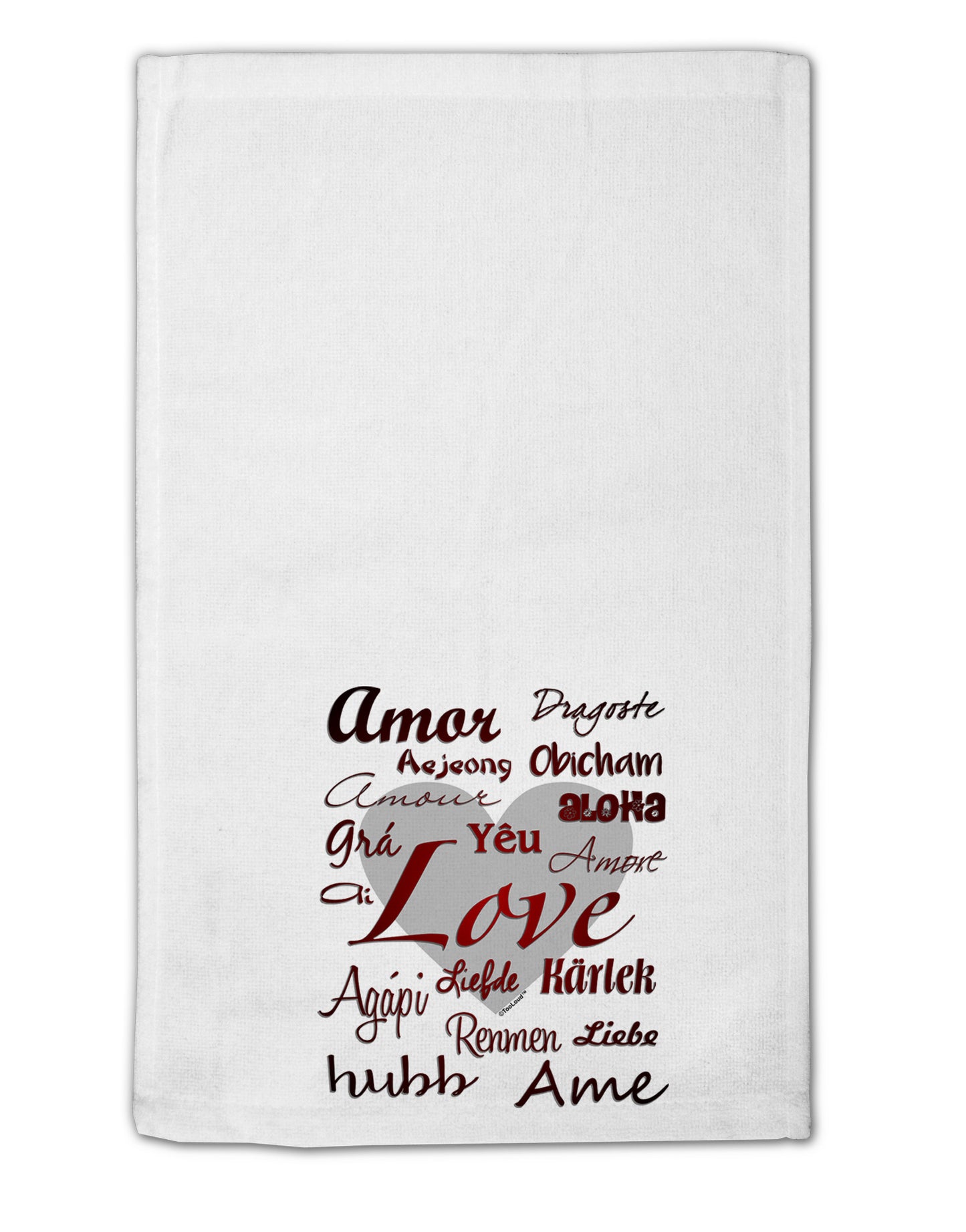 Love Languages 11"x18" Dish Fingertip Towel by TooLoud-Fingertip Towel-TooLoud-White-Davson Sales