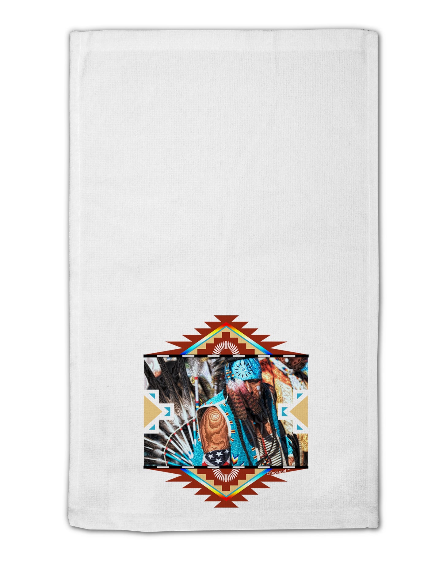 Native American Dancer 2 11"x18" Dish Fingertip Towel-Fingertip Towel-TooLoud-White-Davson Sales