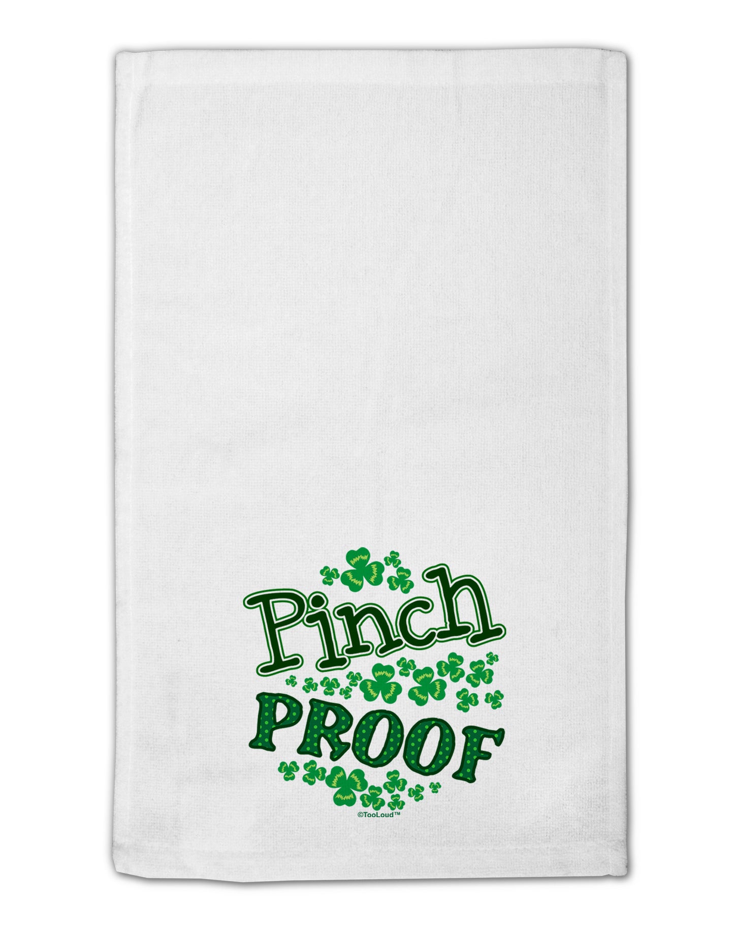 Pinch Proof St Patricks Day 11"x18" Dish Fingertip Towel-Fingertip Towel-TooLoud-White-Davson Sales