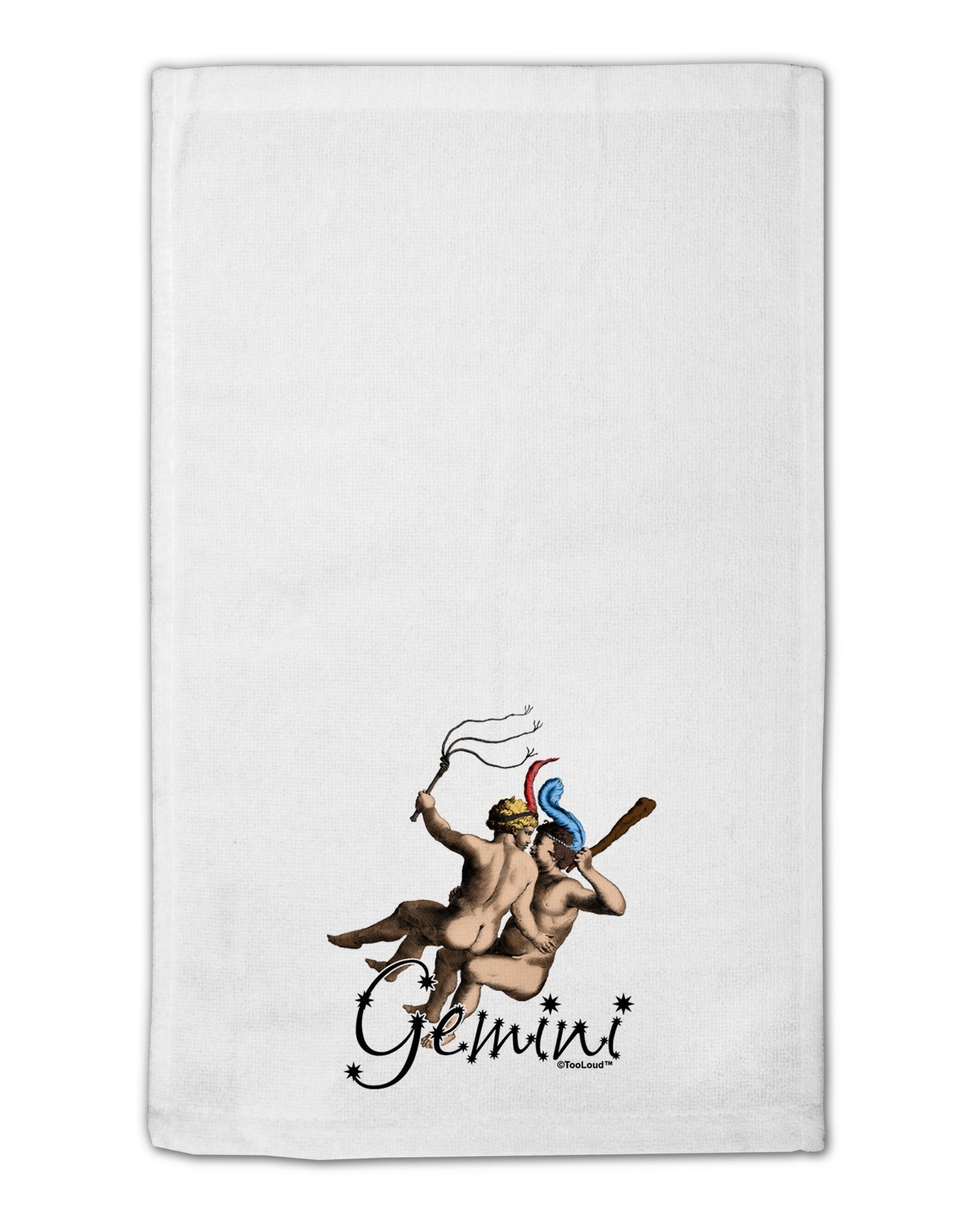 Gemini Illustration Color 11"x18" Dish Fingertip Towel-Fingertip Towel-TooLoud-White-Davson Sales