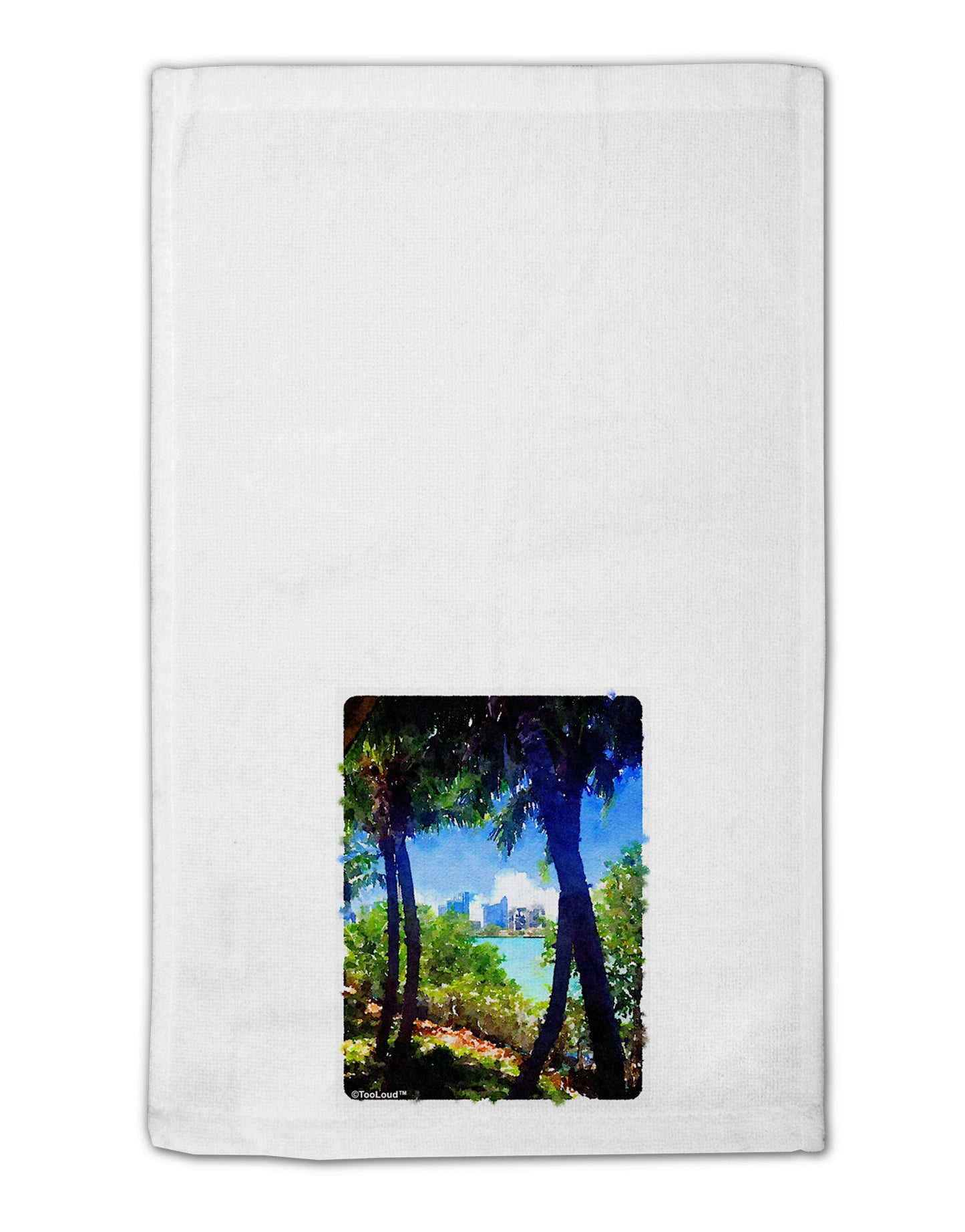 Tropical Skyline 11"x18" Dish Fingertip Towel-Fingertip Towel-TooLoud-White-Davson Sales