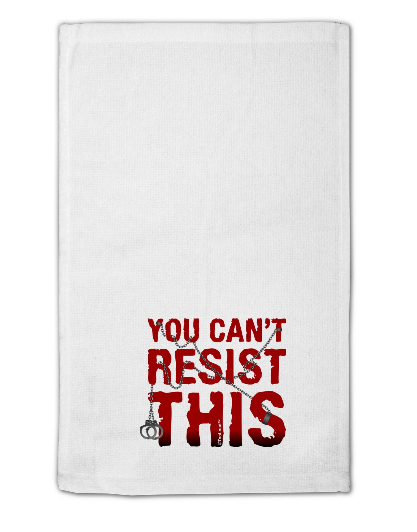 TooLoud You Can't Resist This 11"x18" Dish Fingertip Towel-Fingertip Towel-TooLoud-White-Davson Sales