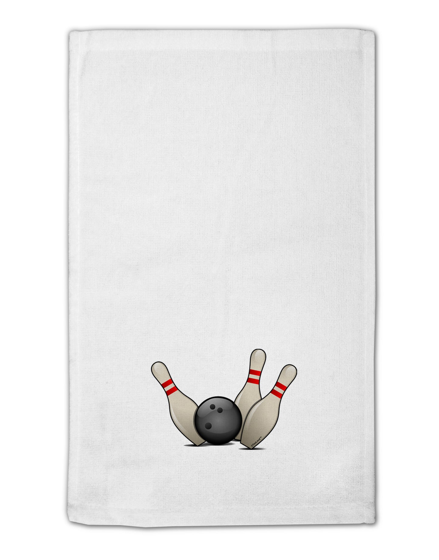 Bowling Ball with Pins 11"x18" Dish Fingertip Towel-Fingertip Towel-TooLoud-White-Davson Sales
