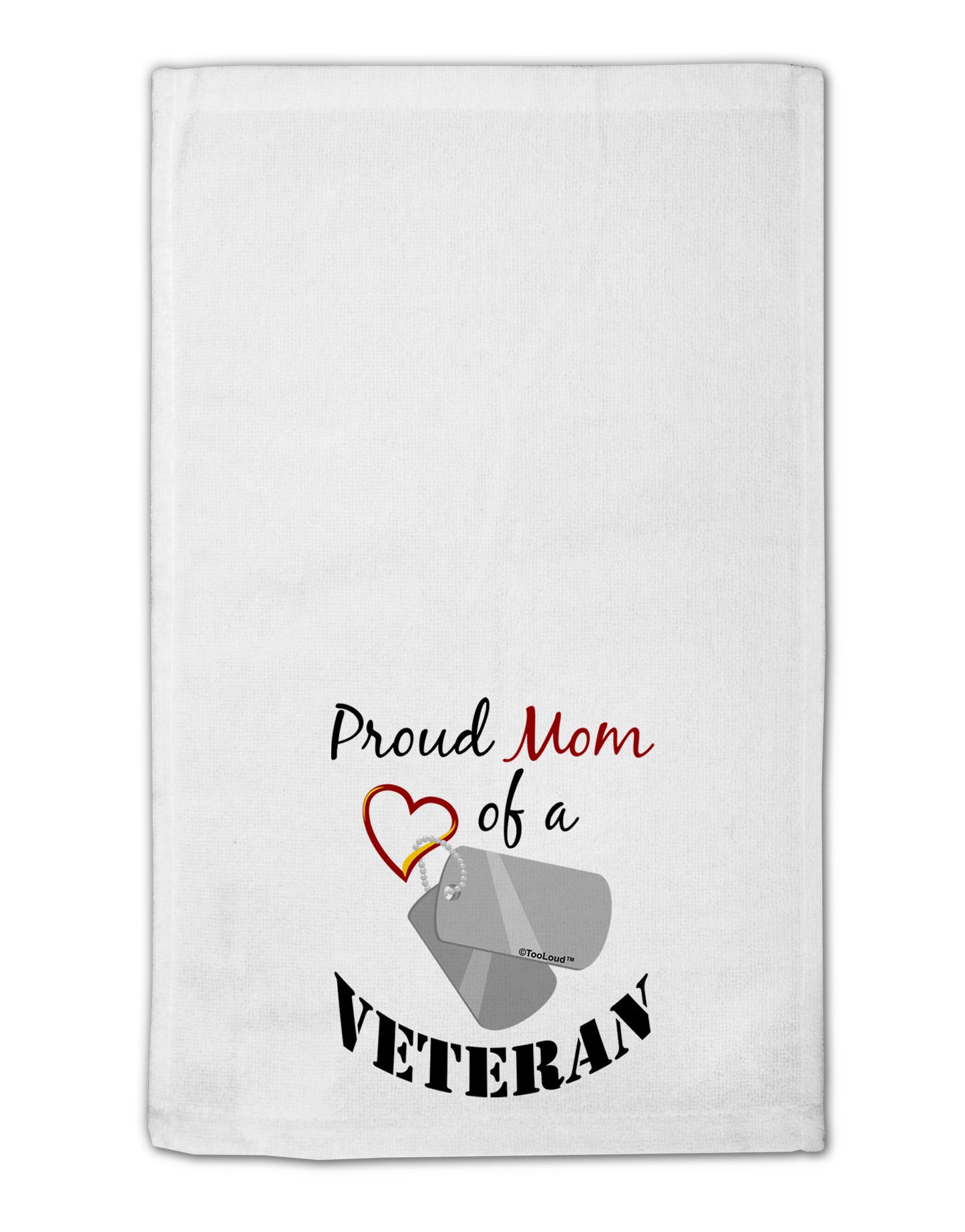 Mom of Veteran 11"x18" Dish Fingertip Towel-Fingertip Towel-TooLoud-White-Davson Sales