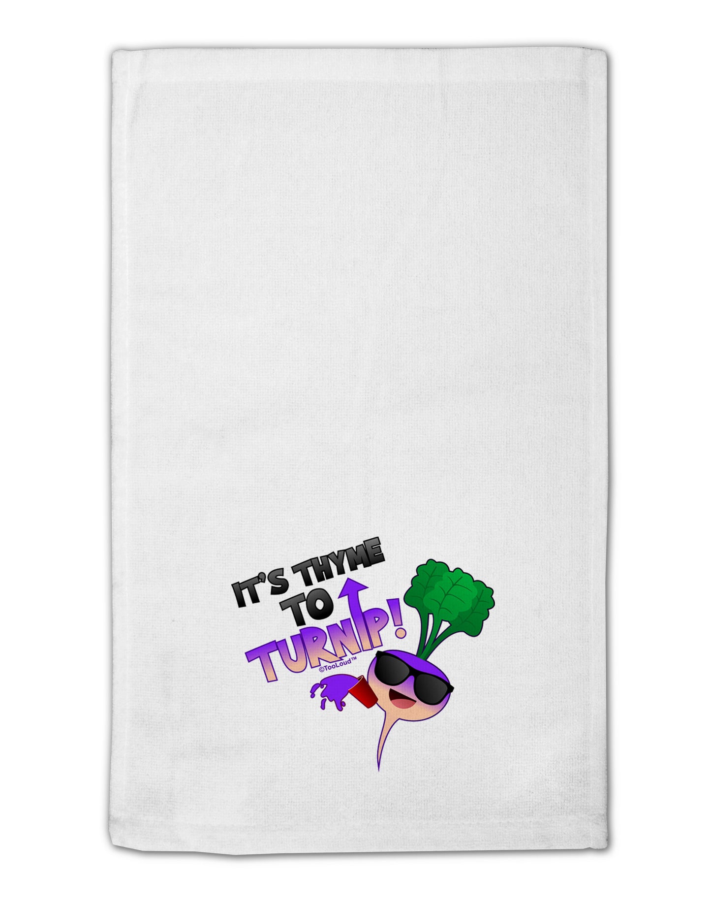 It's Thyme To Turnip 11"x18" Dish Fingertip Towel-Fingertip Towel-TooLoud-White-Davson Sales