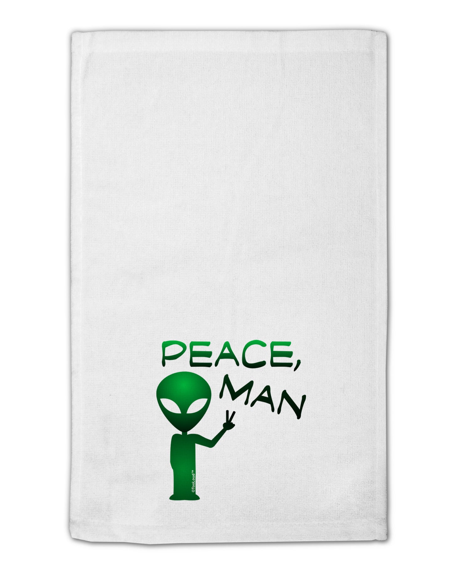 Peace Man Alien 11"x18" Dish Fingertip Towel-Fingertip Towel-TooLoud-White-Davson Sales