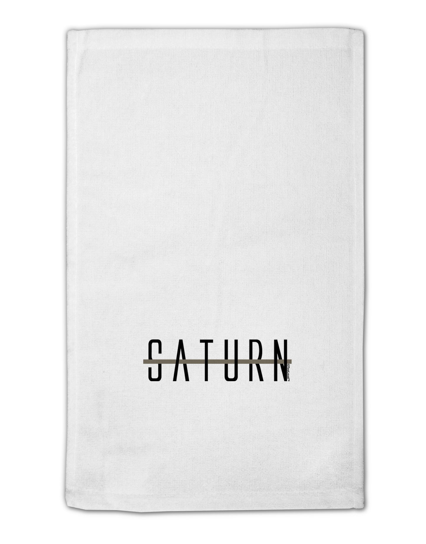 Planet Saturn Text Only 11"x18" Dish Fingertip Towel by TooLoud-Fingertip Towel-TooLoud-White-Davson Sales