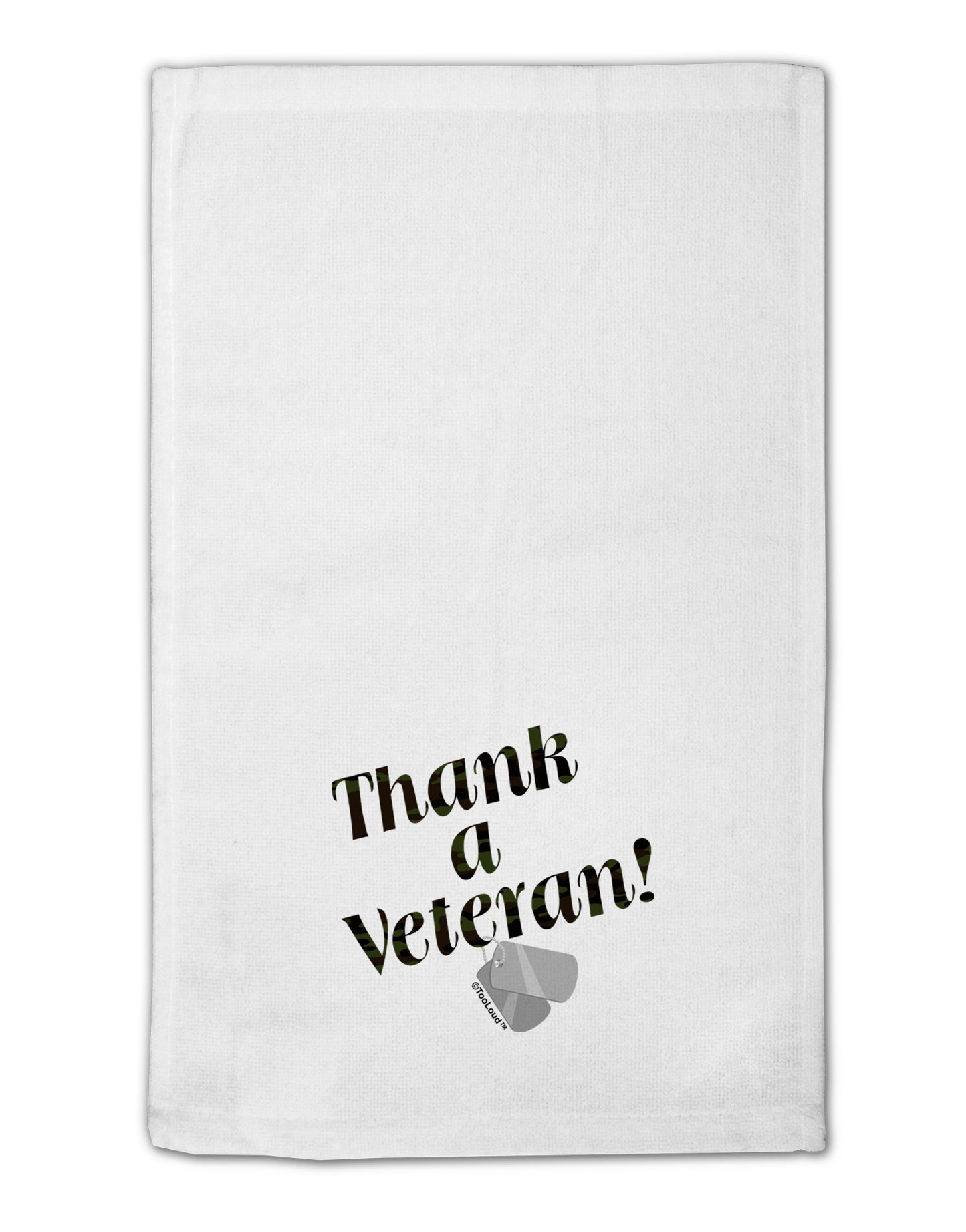 Thank A Veteran 11"x18" Dish Fingertip Towel-Fingertip Towel-TooLoud-White-Davson Sales